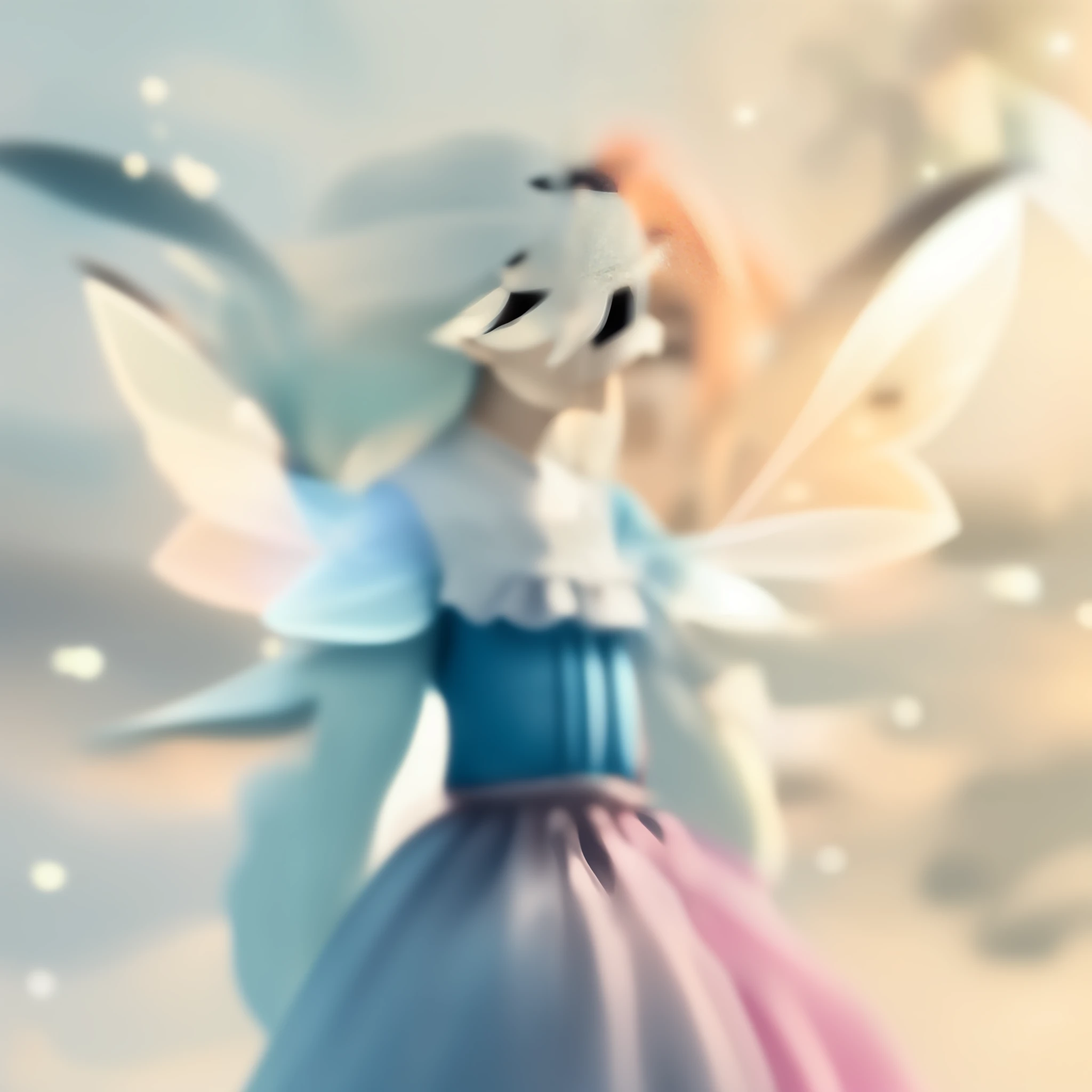 arafed image of a woman dressed in a blue dress and a mask, Fairy, fairylike, ethereal wings, Ethereal fantasy, ethereal angelic being of light, Fairy atmosphere, Beautiful fairy, Fantasy photography, [[fantasy]], ethereal fairytale, astral fairy, fairy core, personal profile picture, faeries, dollfie dream, Avatar image, fairy cgsociety