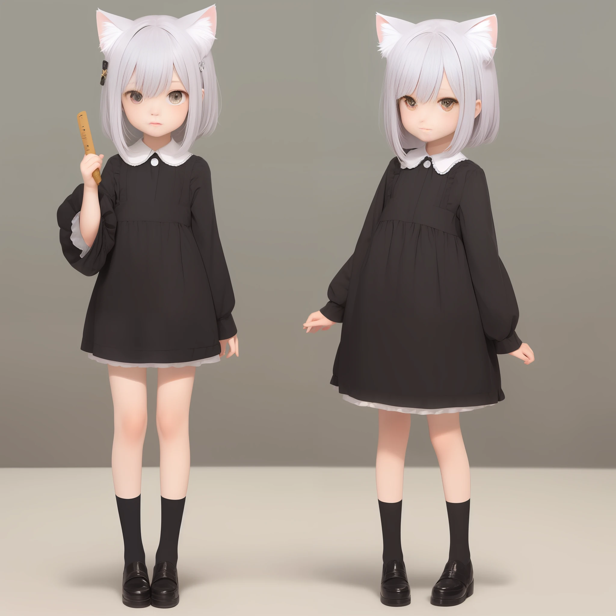 Loli is short cat ears full body Height one meter three