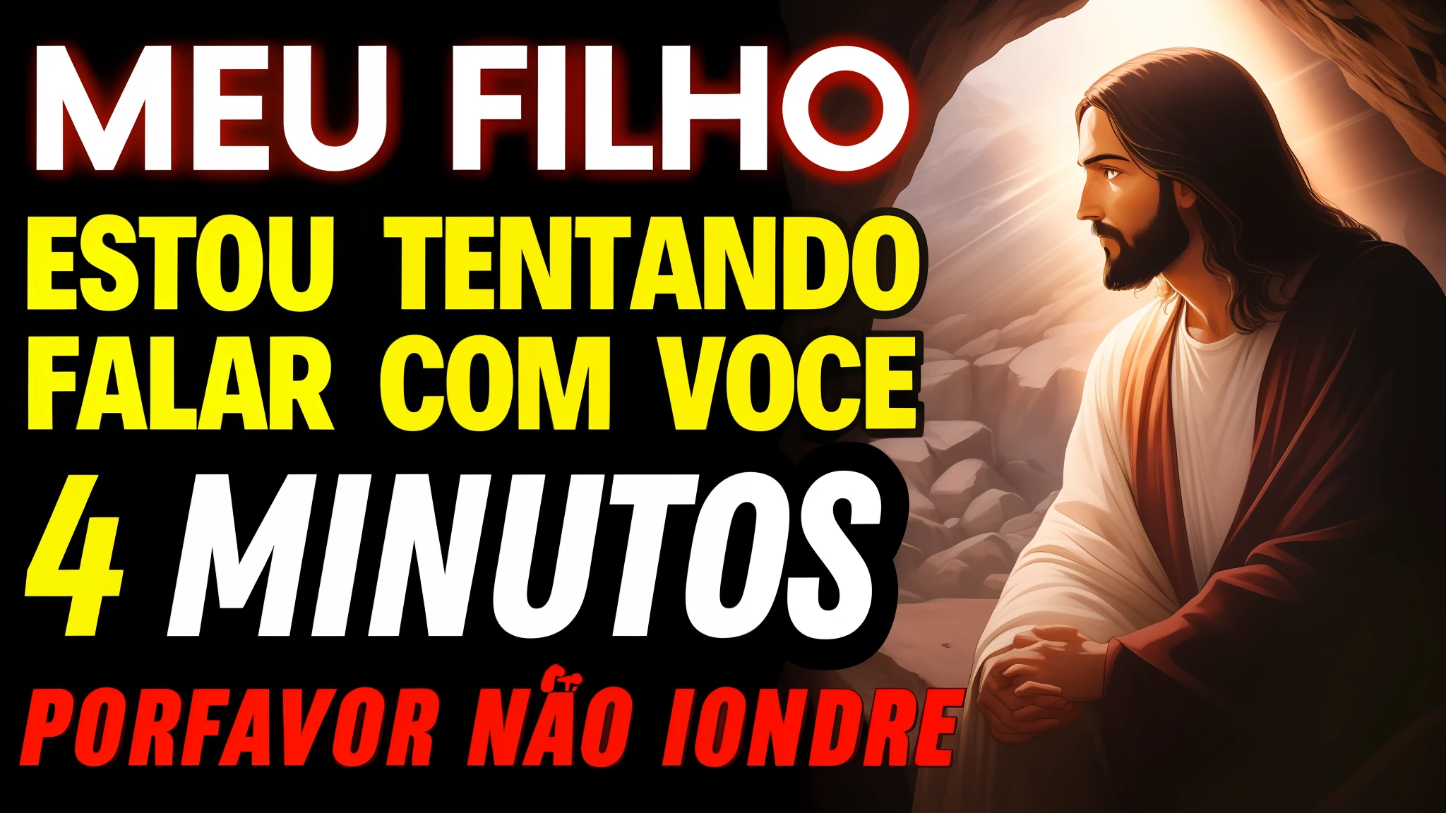 a picture of jesus is sitting in a cave with a light shining through it, Miniatura de YouTube, por Veno Pilon, Feimo, por Italo Mus, por Antonio Parreiras, 555400831, por Caesar Andrade Faini, Victo Rusia, por Cristofano Allori --auto