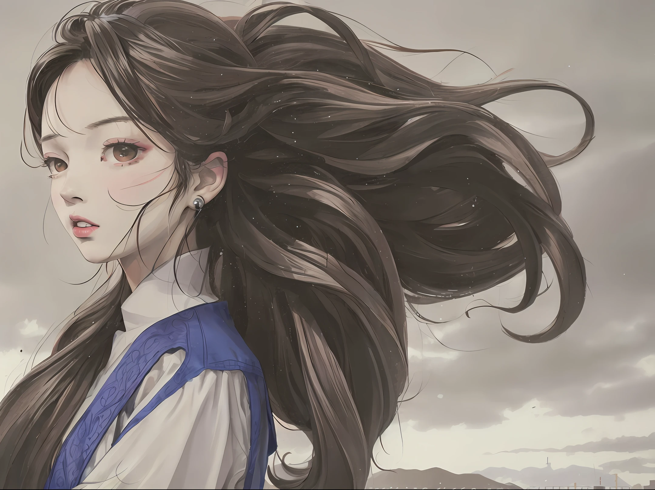 Beauty is drenched in ancient wind