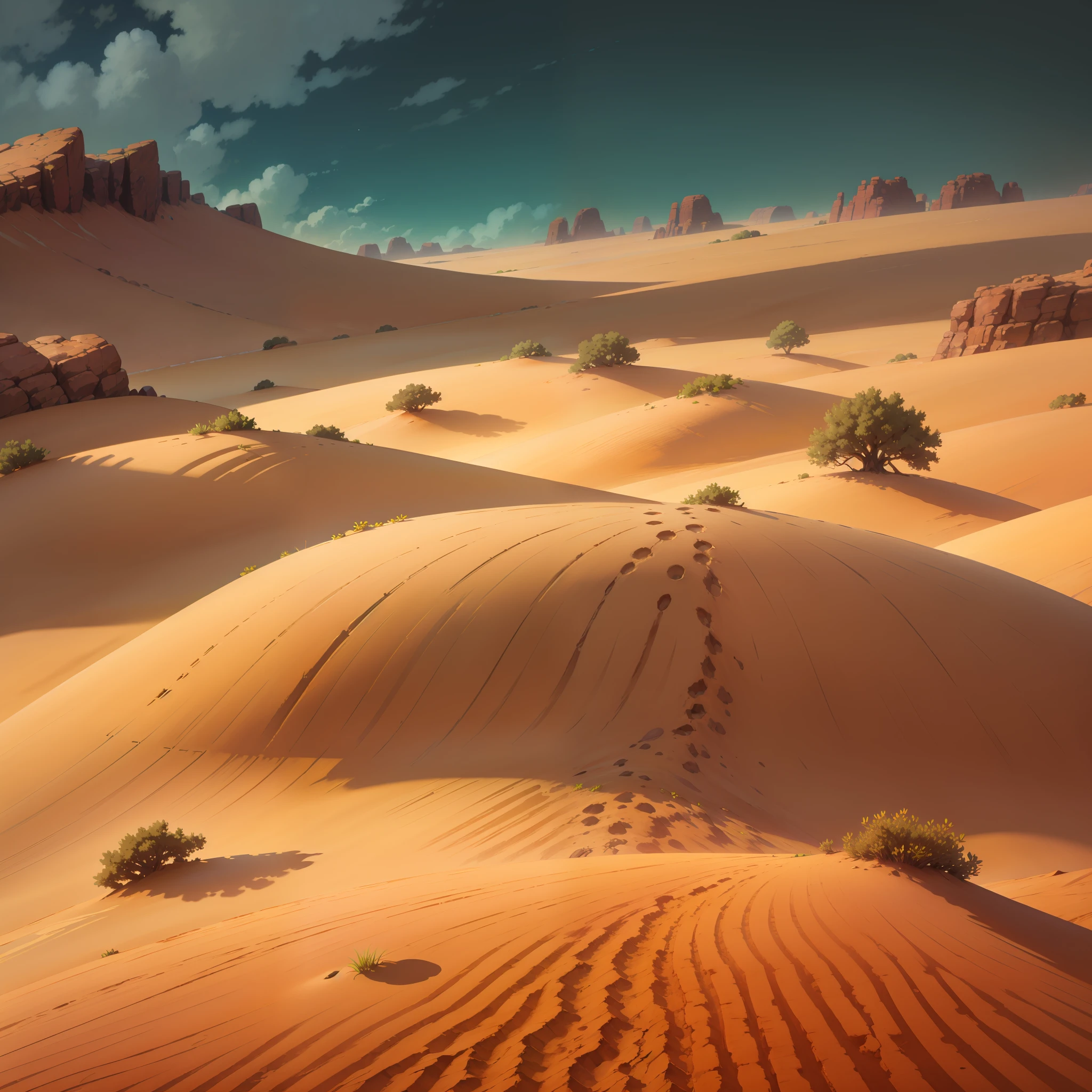 Desierto con dunas de arena