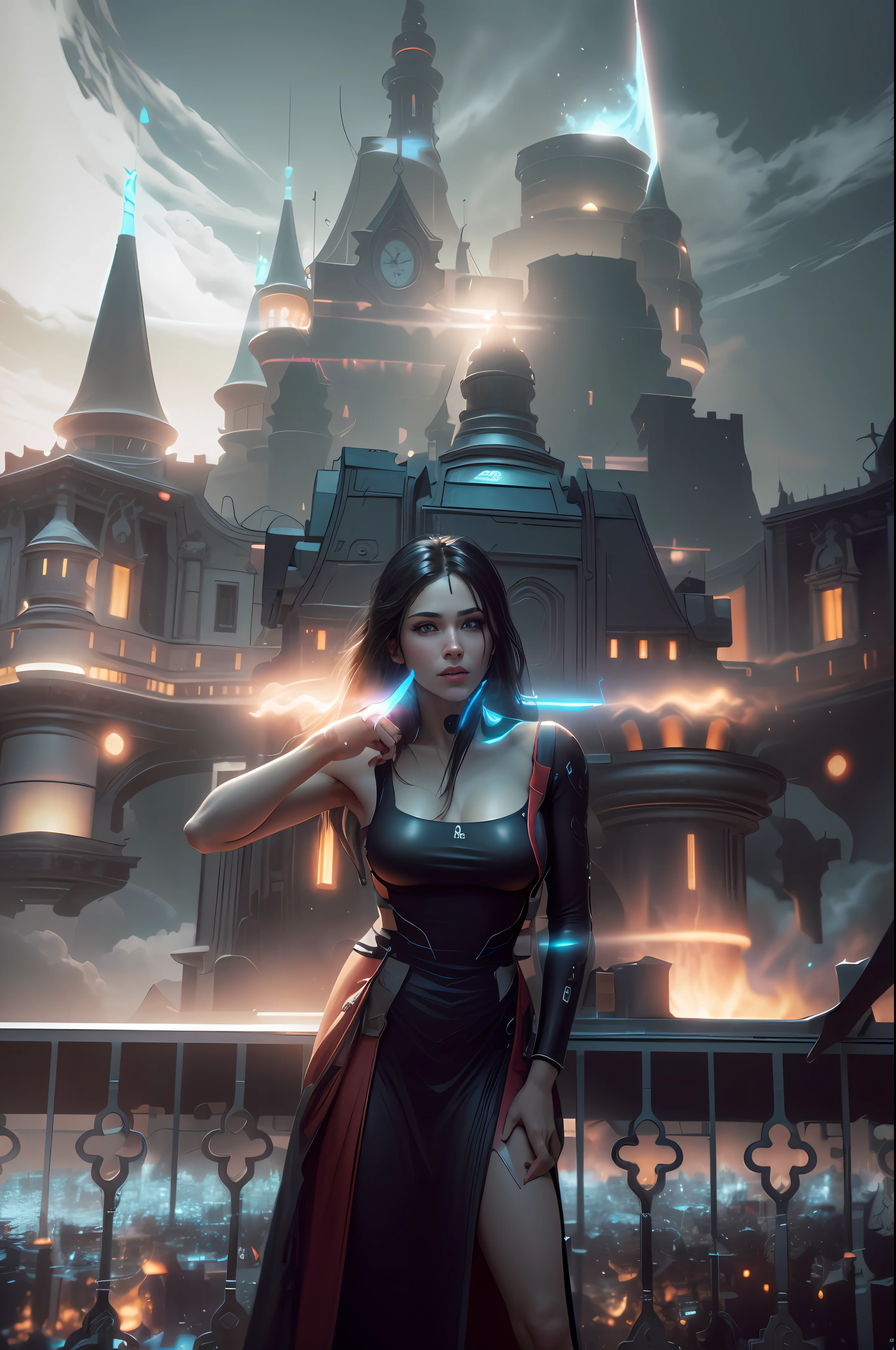((Best quality)), ((masterpiece)), (detailed:1.4), 3D, an image of a beautiful cyberpunk female with thick voluminous hair,light particles, pure energy chaos antitech,HDR (High Dynamic Range),Ray Tracing,NVIDIA RTX,Super-Resolution,Unreal 5,Subsurface scattering,PBR Texturing,Post-processing,Anisotropic Filtering,Depth-of-field,Maximum clarity and sharpness,Multi-layered textures,Albedo and Specular maps,Surface shading,Accurate simulation of light-material interaction,Perfect proportions,Octane Render,Two-tone lighting,Wide aperture,Low ISO,White balance,Rule of thirds,8K RAW