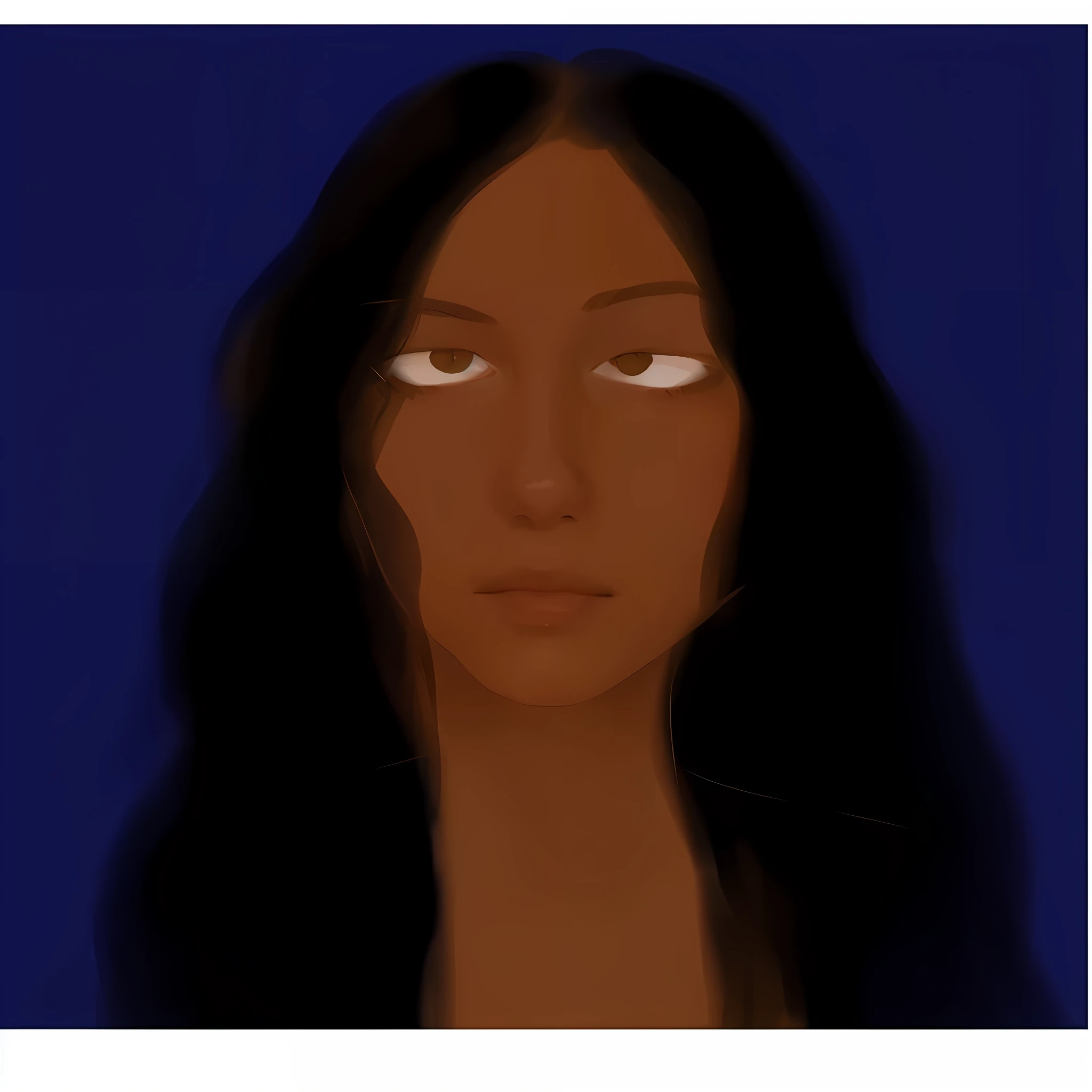 there is a woman with long hair and a blue background, #1 pintura digital de todos os tempos, # 1 pintura digital de todos os tempos, desenho digital, speedpaint, uma pintura digital, retrato digital, retrato de meio corpo, desenhado no microsoft paint, desenhado com photoshop, digital sketch, retrato estilizado, pintado digital, No estilo de arte de Bowater