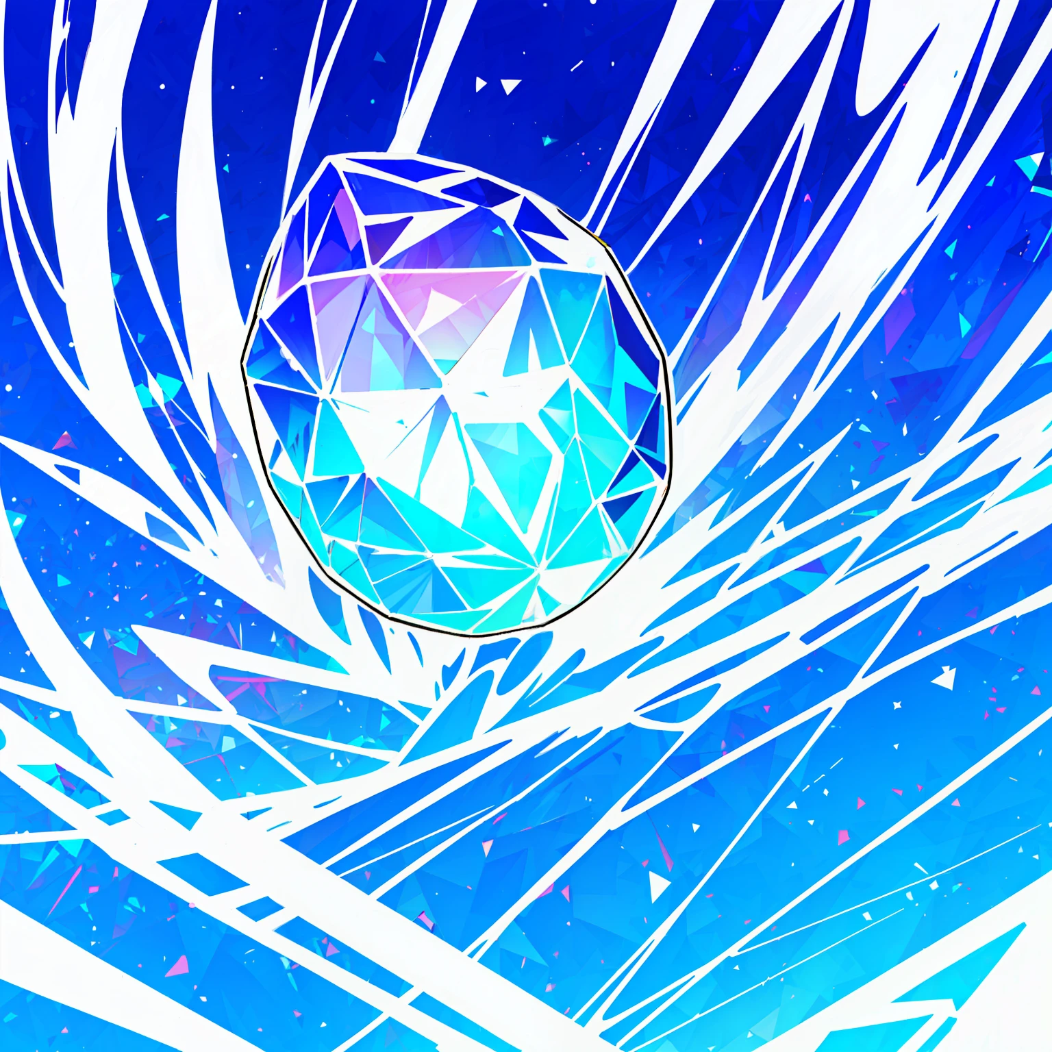 Blue Crystal gem, illustration vector