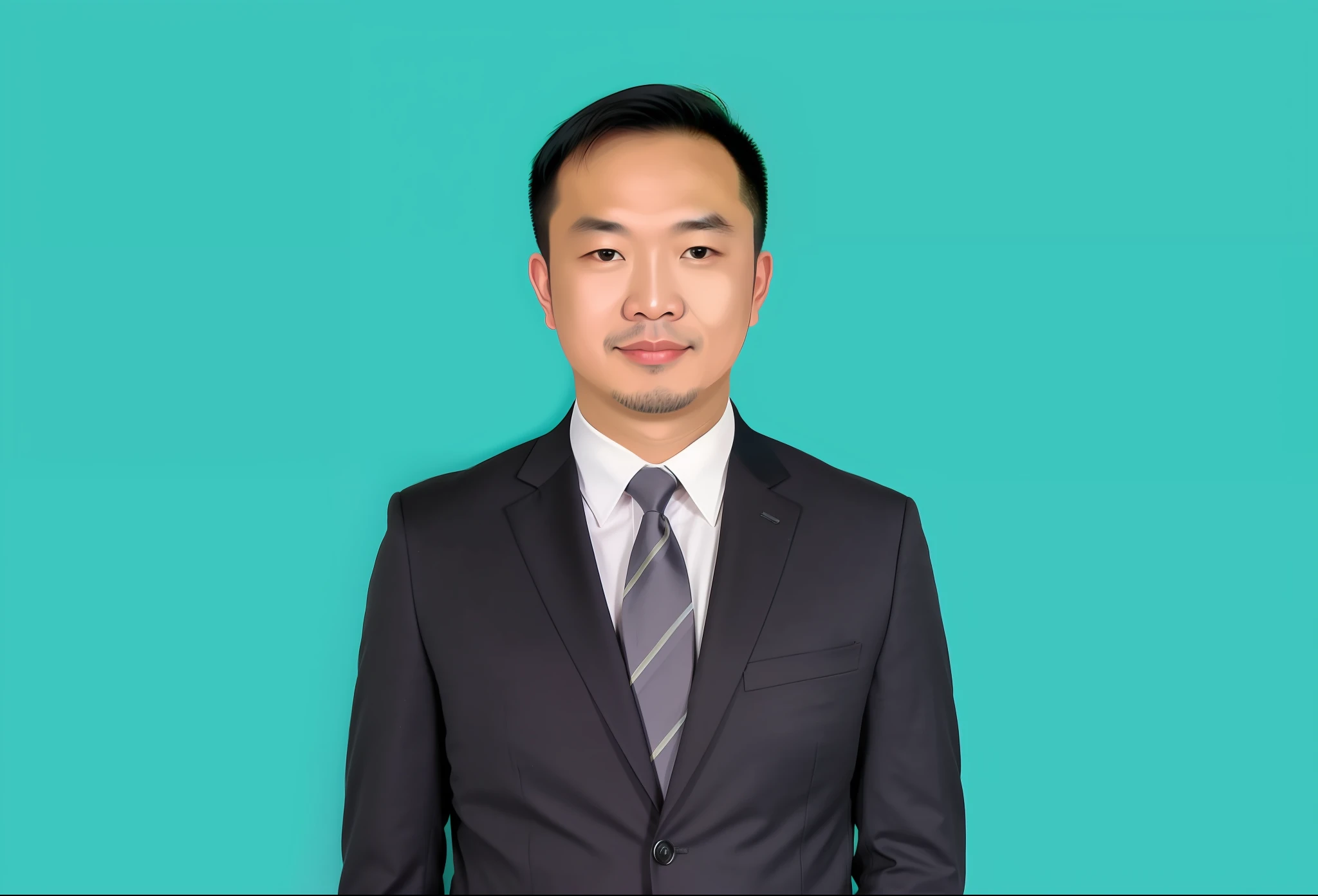 there is a man in a suit and tie standing in front of a green background, phong yintion j - jiang geping, dzung phu dinh, Professional profile photo, Leng Jun, hoang long ly, kakar cheung, ren heng, zeng fanzh, professional profile picture, nivanh chanthara