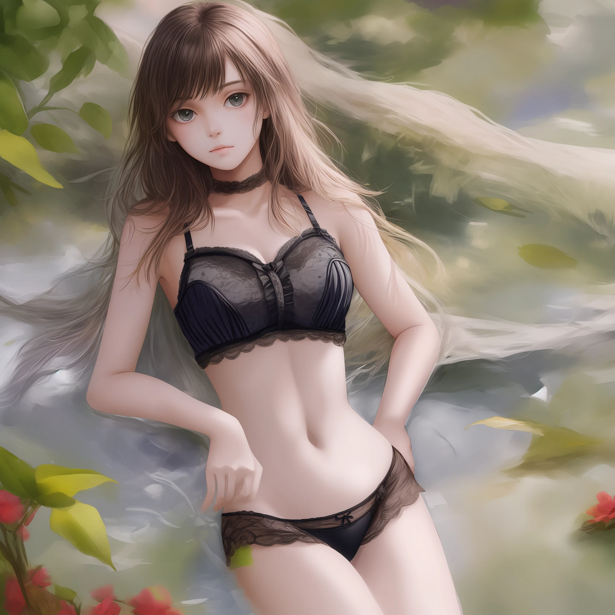lingeries，hugetits，s girl，solo person