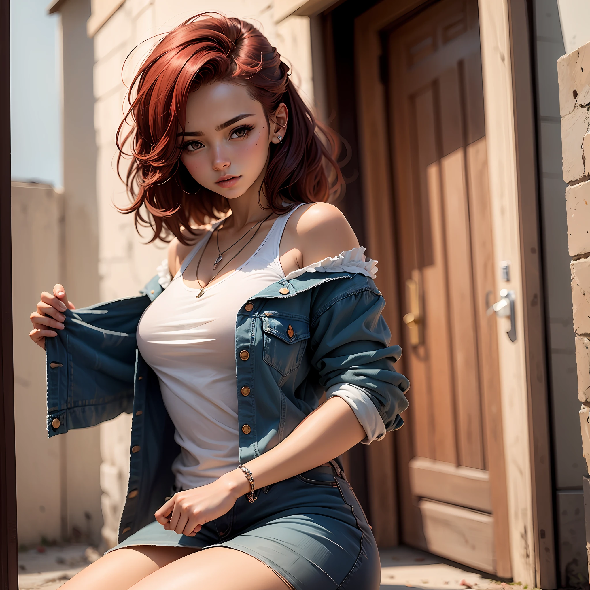 Chica con el pelo rojo recien graduada sexy --auto