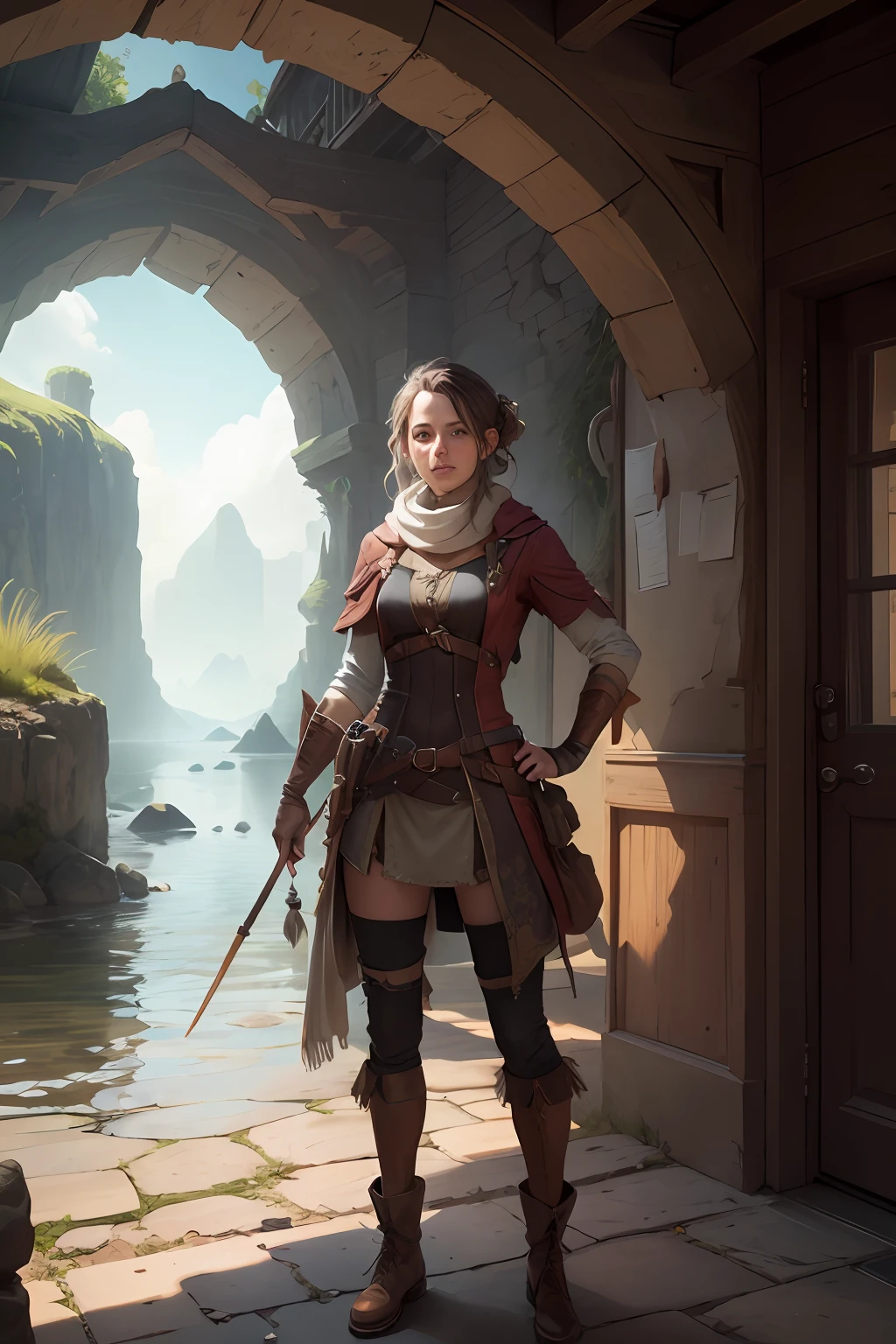 In a realm of magic and mystery, a adventurer woman named Emma embarked on a quest