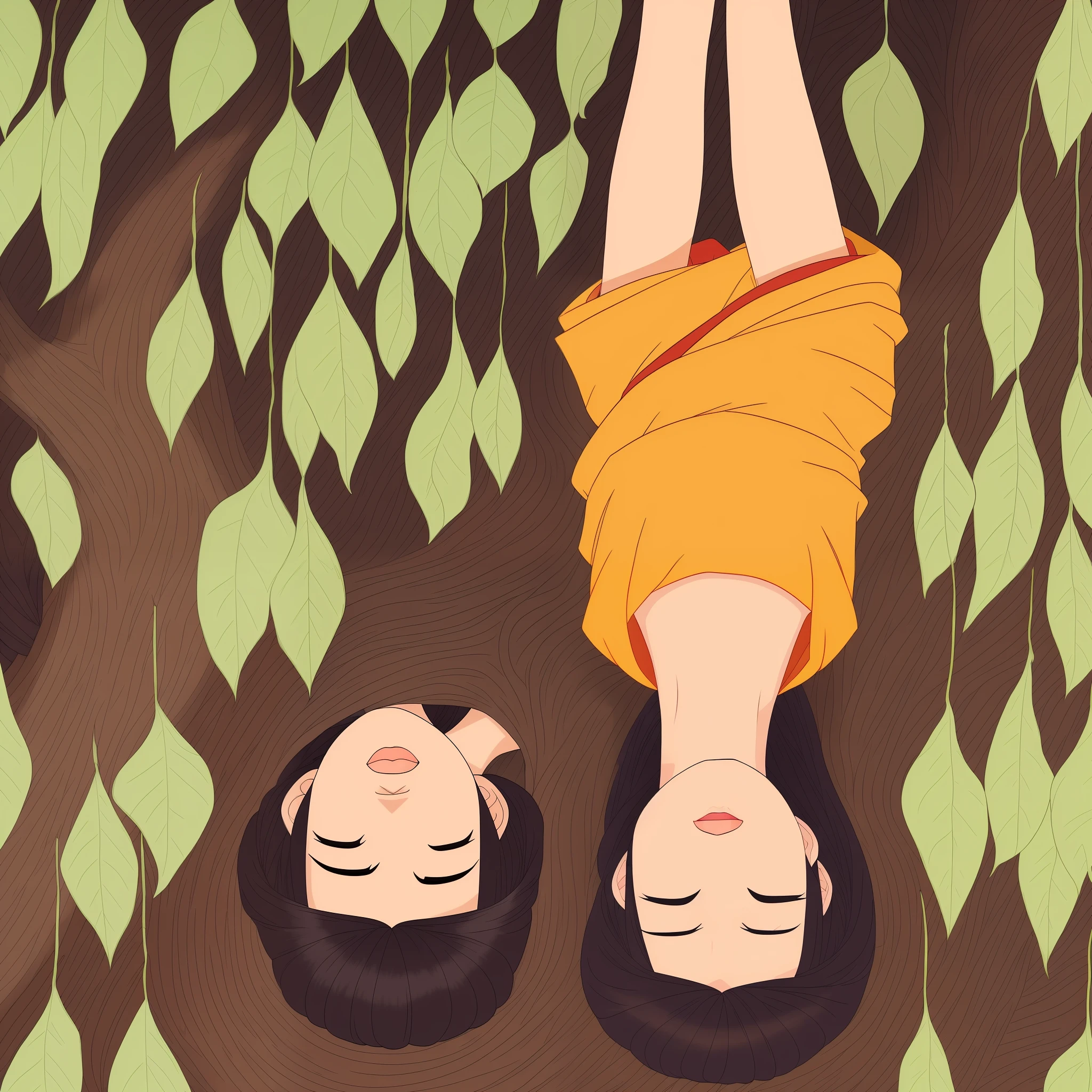 Mulan，Upside down weeping willows，beautfull woman --auto