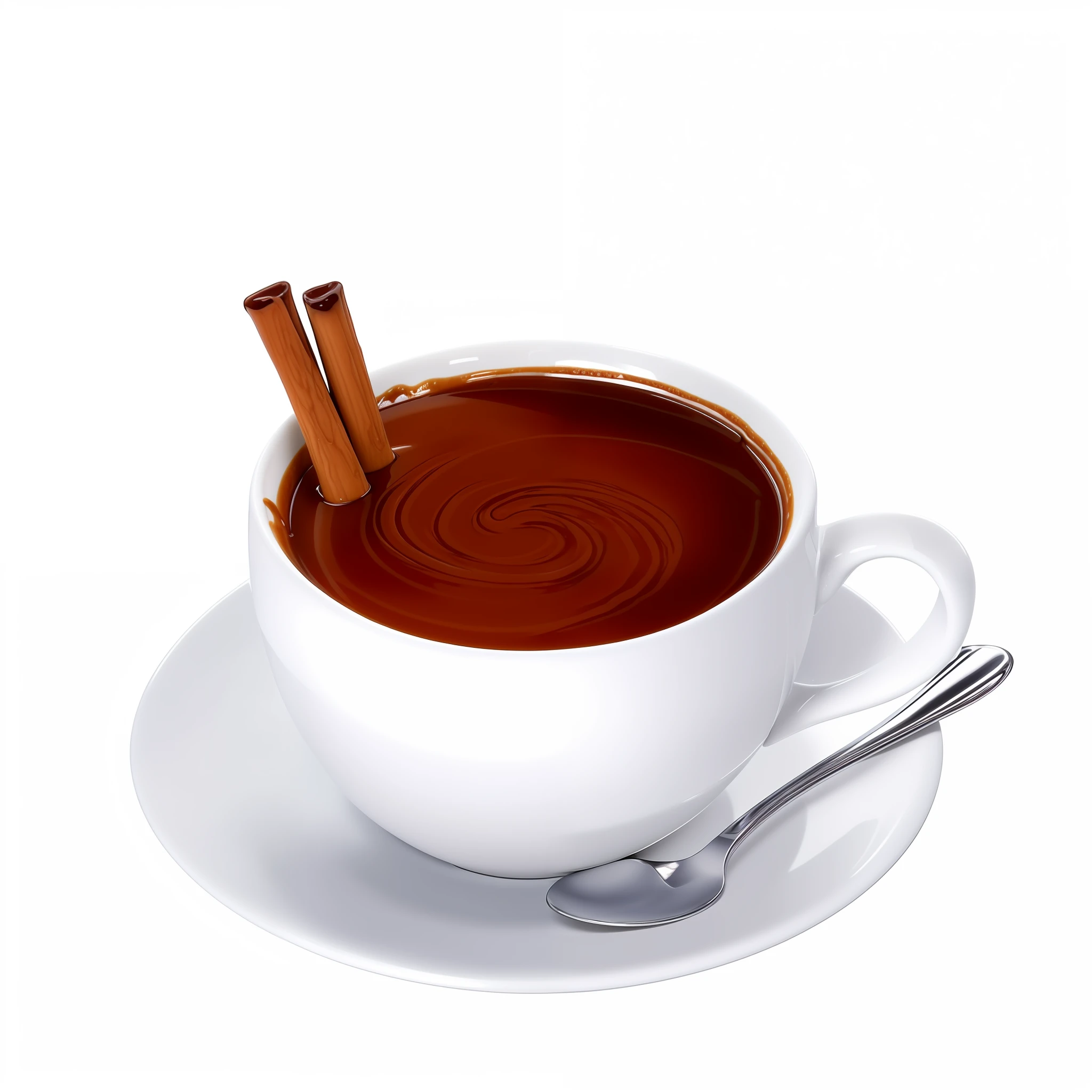 there is a cup of chocolate with a cinnamon stick in it, with a cup of hot chocolate, hot cocoa drink, chocolate, coffee, hot coffee, next to a cup, some chocolate sauce, rendered, cup of coffee, drink, is ((drinking a cup of tea)), caramel, sauce, cinnamon, yummy, smothered in melted chocolate, bone, chili