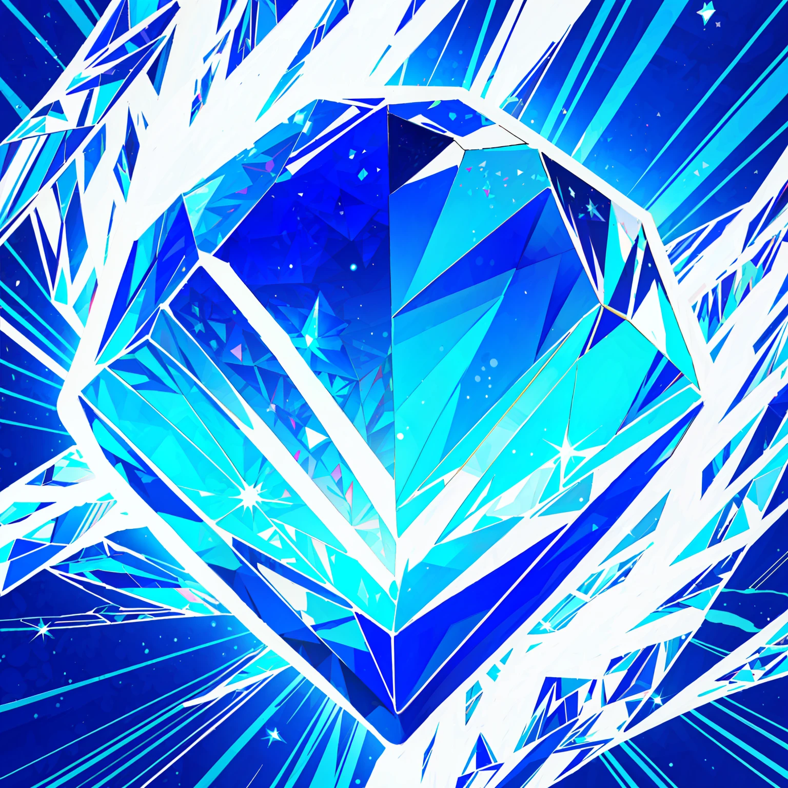 Blue Crystal gem, illustration vector