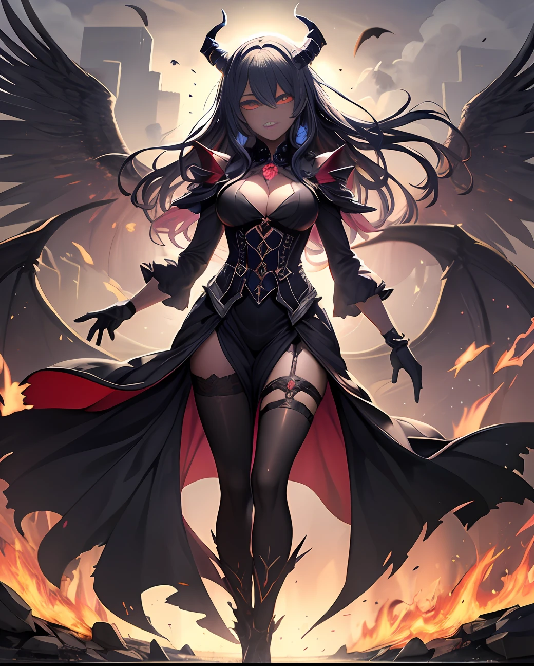 (dark skin), (demon horns), large breasts,
Immortal temptation takes over my mind
Condemned
Fallen weak on my knees, summon the strength
Of mayhem
I am the storm that is approaching
Provoking black clouds in isolation
I am reclaimer of my name
Born in flames, I have been blessed
My family crest is a demon of death
Forsakened, I am awakened
A phoenix's ash in dark divine
Descending misery
Destiny chasing time
Inherit the nightmare, surrounded by fate
Can't run away
Keep walking the line between the light
Led astray
Through vacant halls I won't surrend5r
The truth rev5aled in eyes of ember
We fight through fire and ice forever
Two souls once lost, and now they remember
I am the storm that is approaching
Provoking black clouds and isolation
I am reclaimer of my name
Born in flames, I have been blessed
My family crest is a demon of death
Forsakened, I am awakened
A phoenix's ash in dark divine
Descending misery
Destiny chasing time
Disappear into the night
Lost shadows left behind
Obsession's pulling me
Fading, I've come to take what's mine
Lurking in the shadows under veil of night
Constellations of blood pirouette
Dancing through the graves of those who stand at my feet
Dreams of the black throne I keep on repeat
A derelict of darkness, summoned from the ashes
The puppetmaster congregates all the masses
Pulling strings, twisting minds as blades hit
You want this power? Then come try and take it
Beyond the tree
Fire burns
Secret love
Bloodline yearns
Dark minds embrace
Crimson joy
Does your dim heart
Heal or destroy?
Bury the light deep within
Cast aside, there's no coming home
We're burning chaos in the wind
Drifting in the ocean all alone