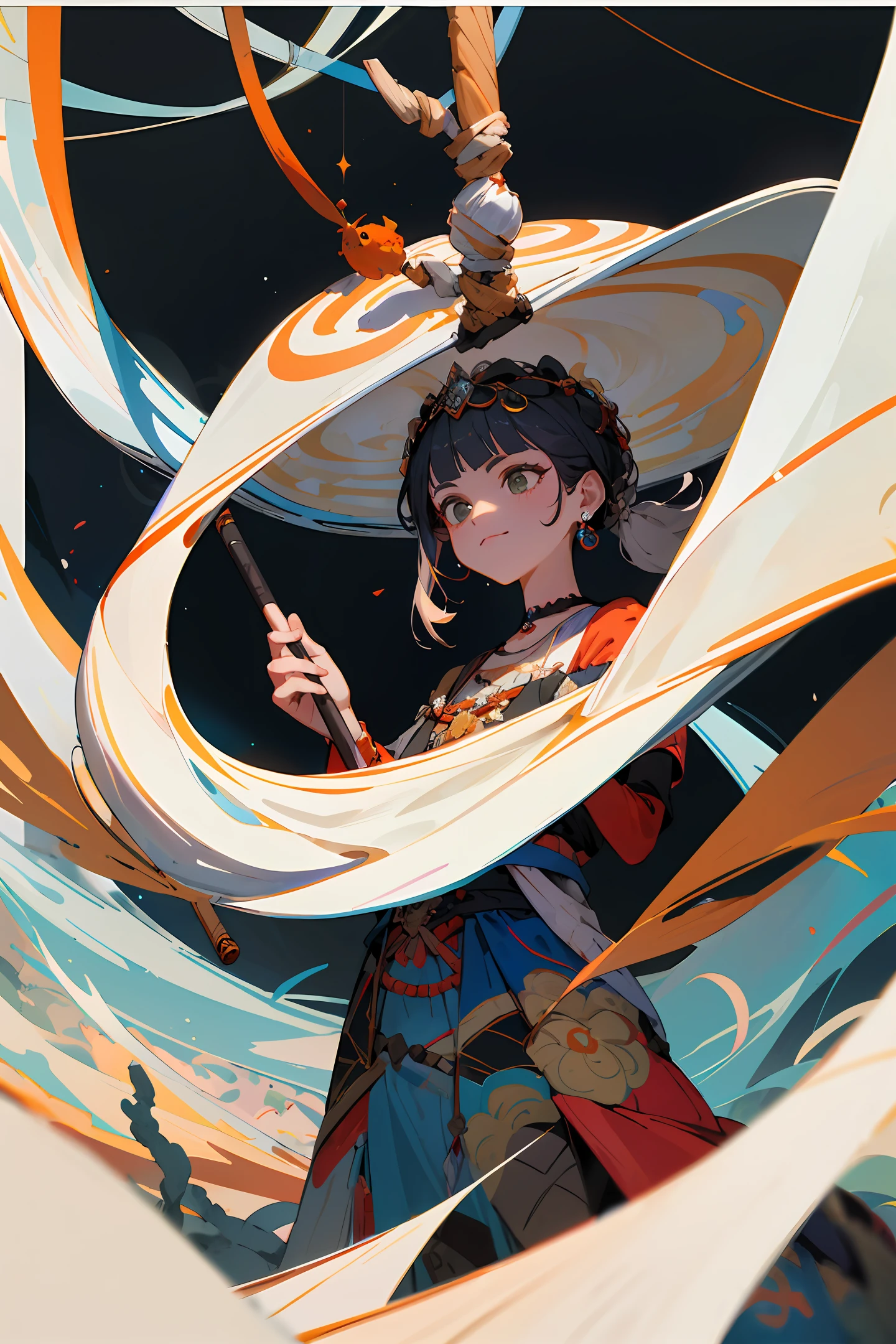 Arte de uma entidade da umbanda chamada cigana madalena