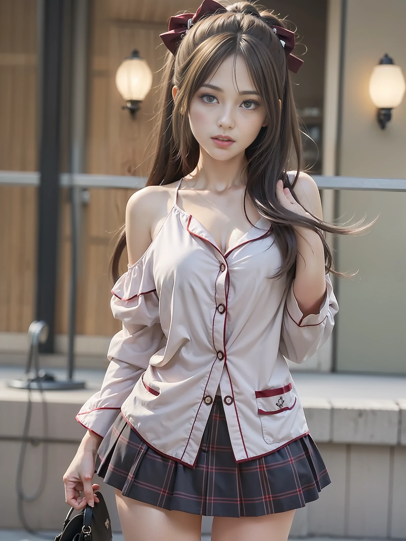 8K, Best Quality, Masterpiece: 1.2), Realistic, Ultra High Resolution, Intricate Details, 1 Girl, Beautiful Face, Pajamas, Upper Body, Standing, Wide Angle Lens, Surreal Schoolgirl, Surreal Schoolgirl, Realistic Anime 3 D Style,, Smooth Anime CG Art, 3 D Anime Realistic, Beautiful Anime High School Girls, Realistic Anime, Realistic Young Anime Girl (8K, Best Quality, Masterpiece: 1.2) Sakimichan HDRI, Pajamas, Lace, Shoulders, Bare shoulders