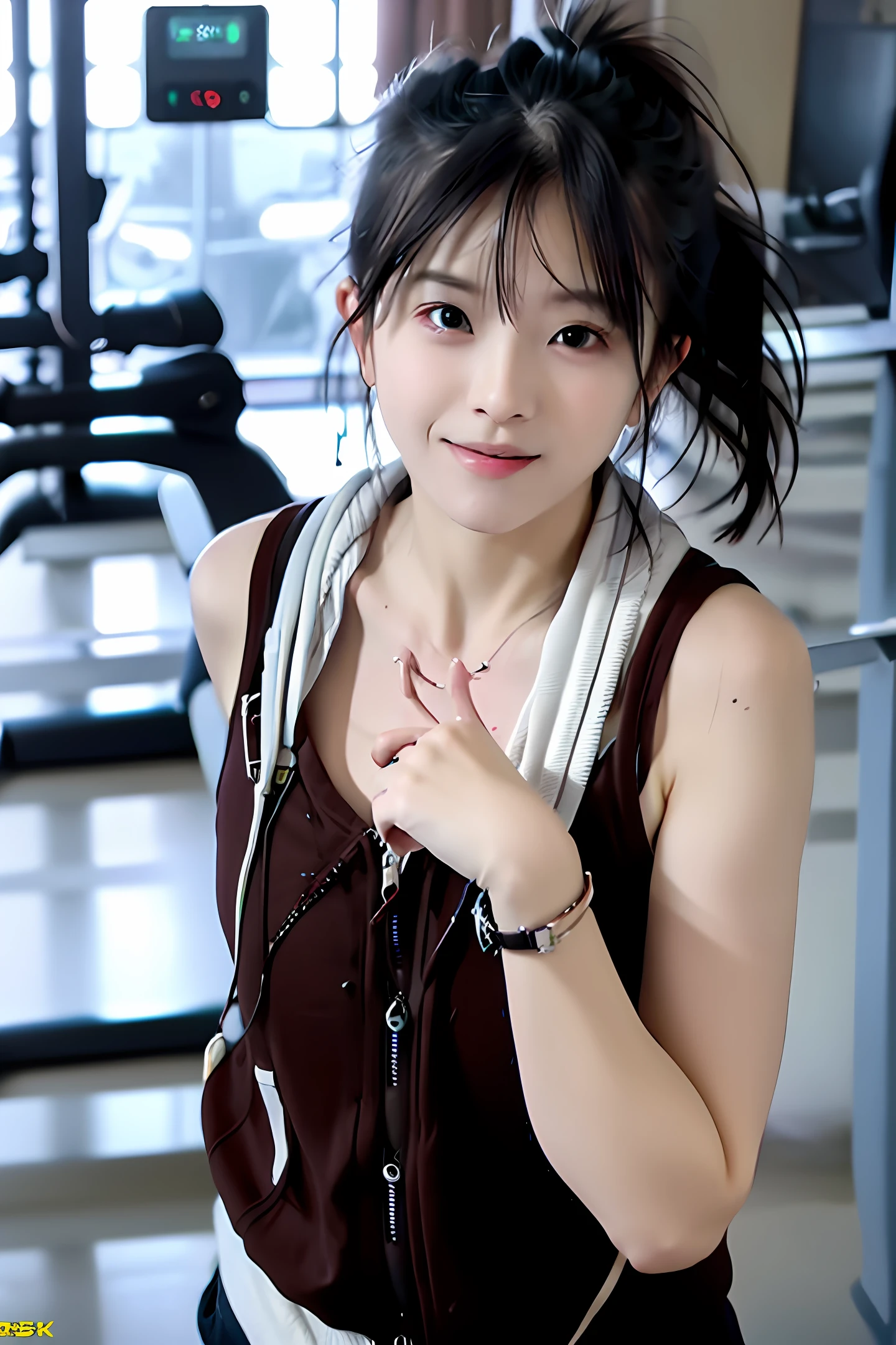 8k,Ultra photo realsisim,gym room,Kizi,Vest line,