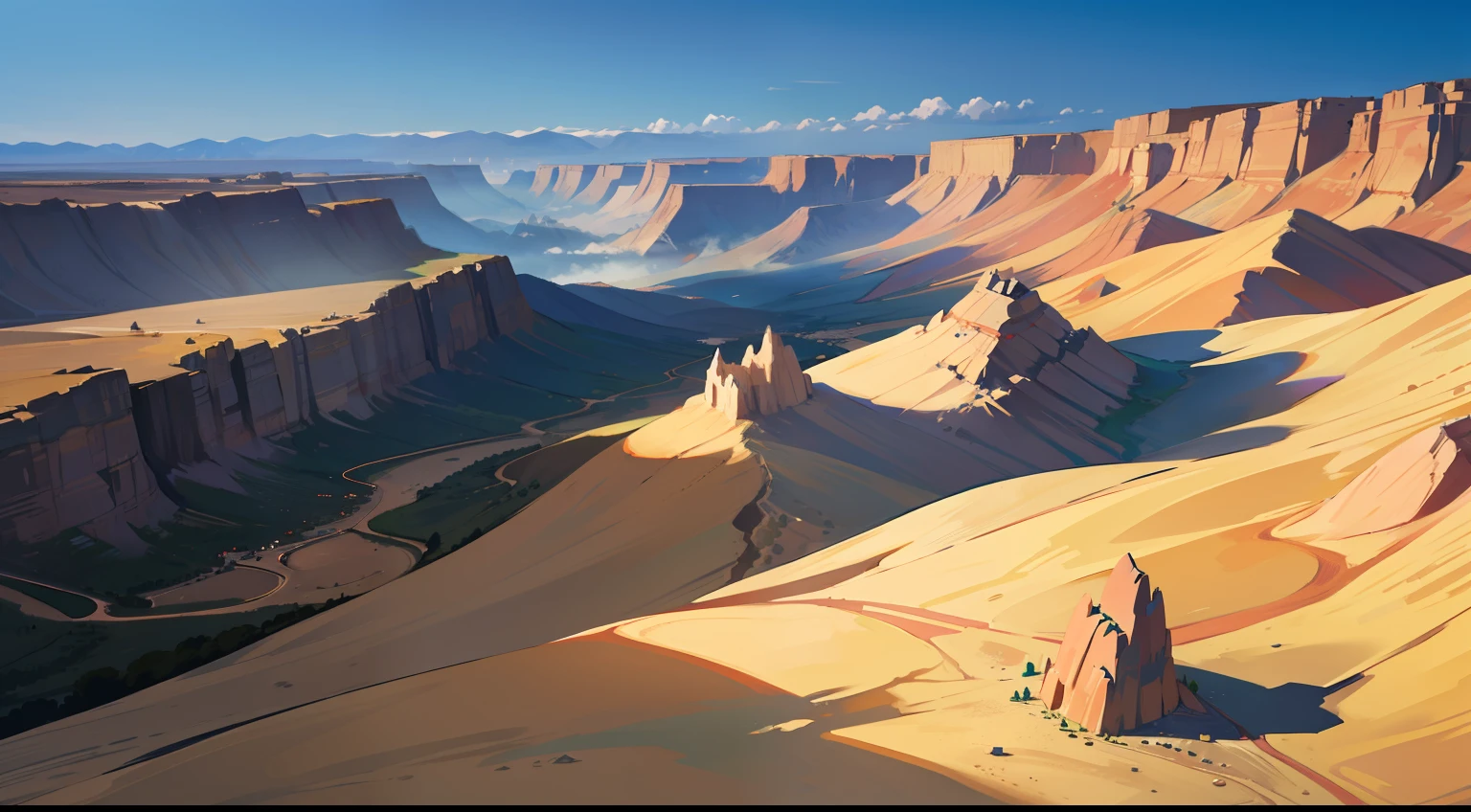 A desert landscape with a rock formation, Rocas grandes, cordillera de rocas, suelo de roca, aerial  view,