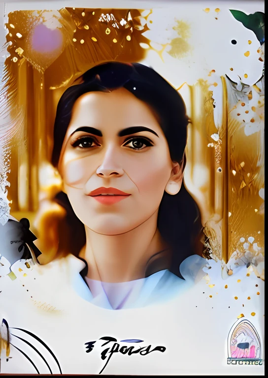 there is a picture of a woman with a picture of her, Foto de uma mulher, her face is coated in a whitish, retrato da mulher feito da tinta, tiradas em meados dos anos 2000, Parece Ebru Sahin, foto granulada de uma mulher feia, Retrato do rosto da mulher, biological photo