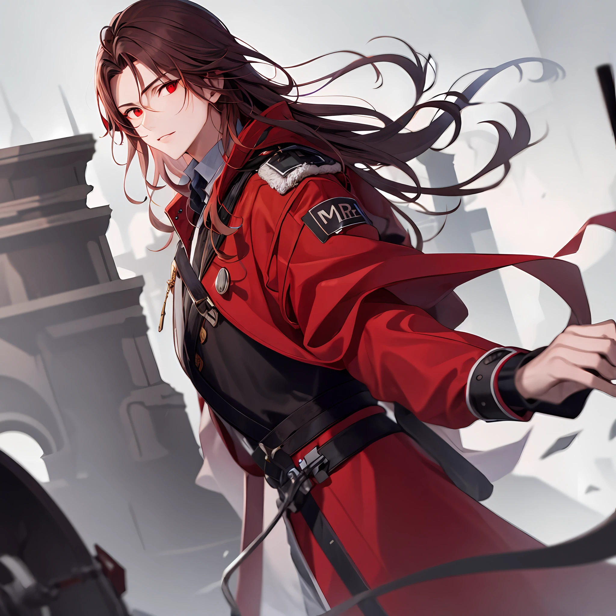 whaite hair,Red eyes,Redcoat,mtu,ancient wind,length hair