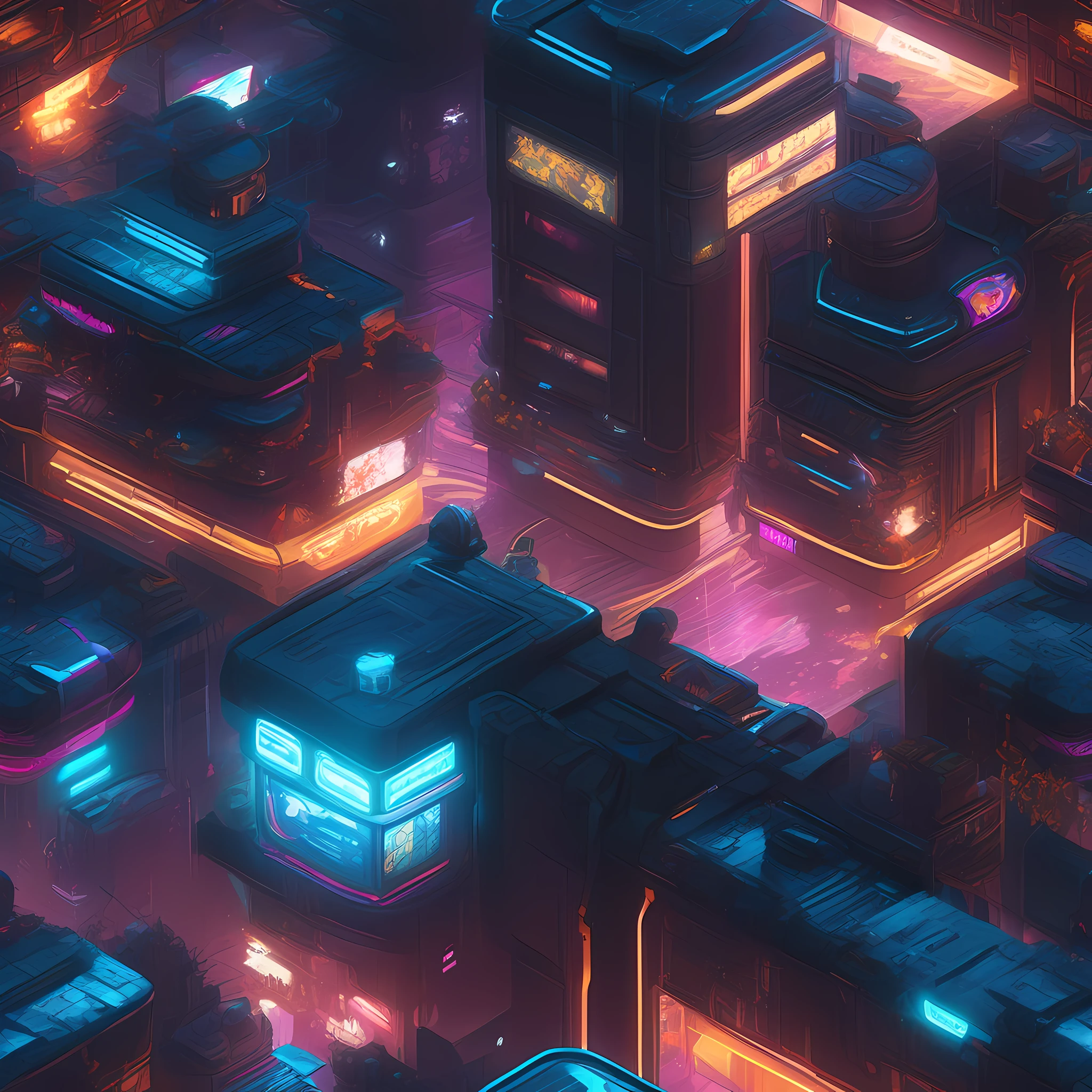 (extremely detailed CG unity 8k wallpaper,masterpiece, best quality, ultra-detailed),(best illumination, best shadow, an extremely delicate and beautiful),floating,video game theme,cyberpunk,tense atmosphere,mysterious cityscape,high-rise buildings and neon lights,sci-fi technology, action-packed gameplay, epic boss battles.