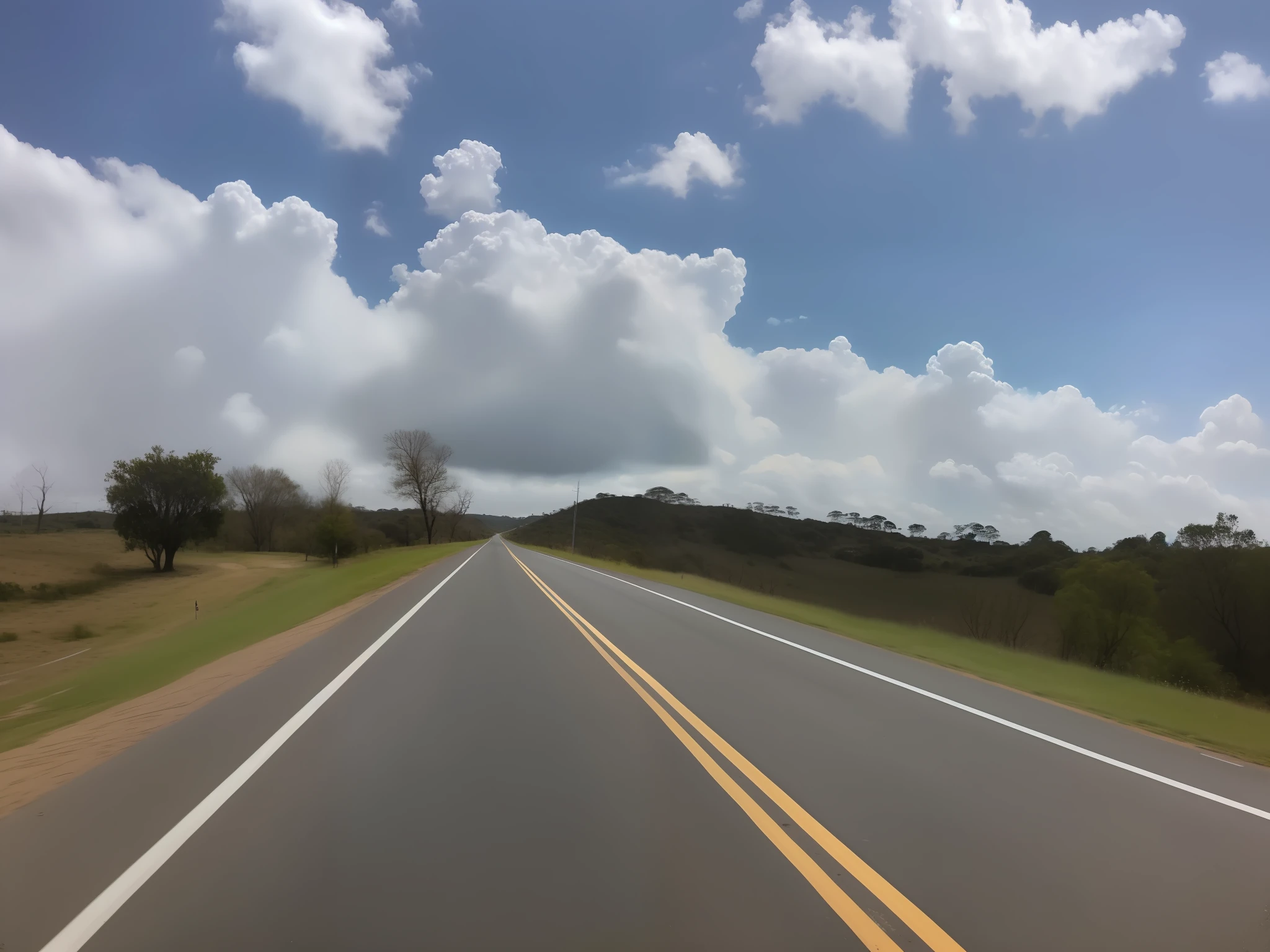 Uma obra-prima, da melhor qualidade, realista, realista, esta pintura retrata um um homem pedalando uma bicicleta no meio da estrada, Andar na estrada, Estrada para o Mar, em uma estrada, uma estrada que leva ao farol, vista para milhas, unobstructed road, estrada montanhosa, Estradas pavimentadas, From a distance, Karla Ortiz, Estradas largas, clear skies in the distance, touring, imagem profunda, Arremesso longo, ciclismo, turismo, 🚲, Toda a pintura usa um retrato bonito e realista (retrato realista kawaii estilizado), Toda a pintura mostra excelente realismo e detalhes,