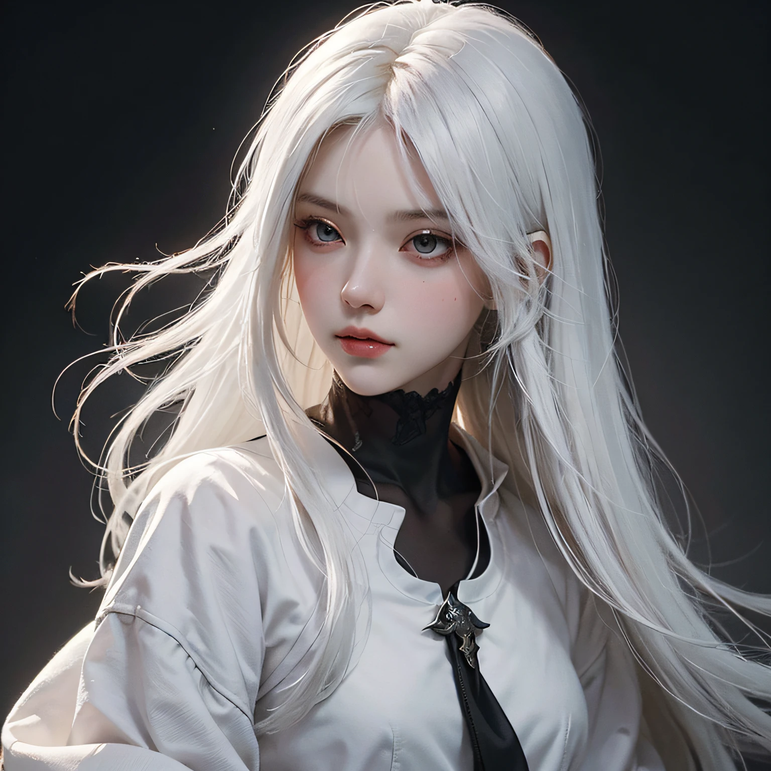 a close up of a person with white hair and a sword, white haired deity, with white long hair, with long white hair, artwork in the style of guweiz, white haired, guweiz, handsome guy in demon slayer art, beautiful character painting, by Yang J, white-haired, guweiz on pixiv artstation, anime character --auto