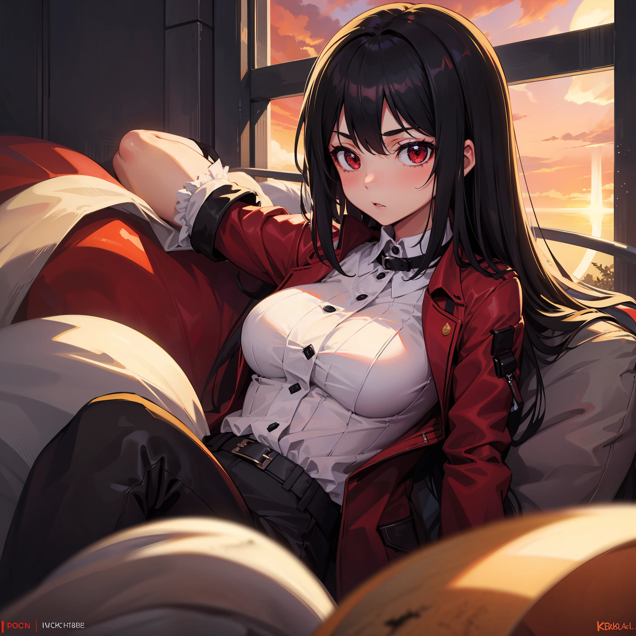 4k, best quality, girl, 18 years, black hair, red eyes, erotic