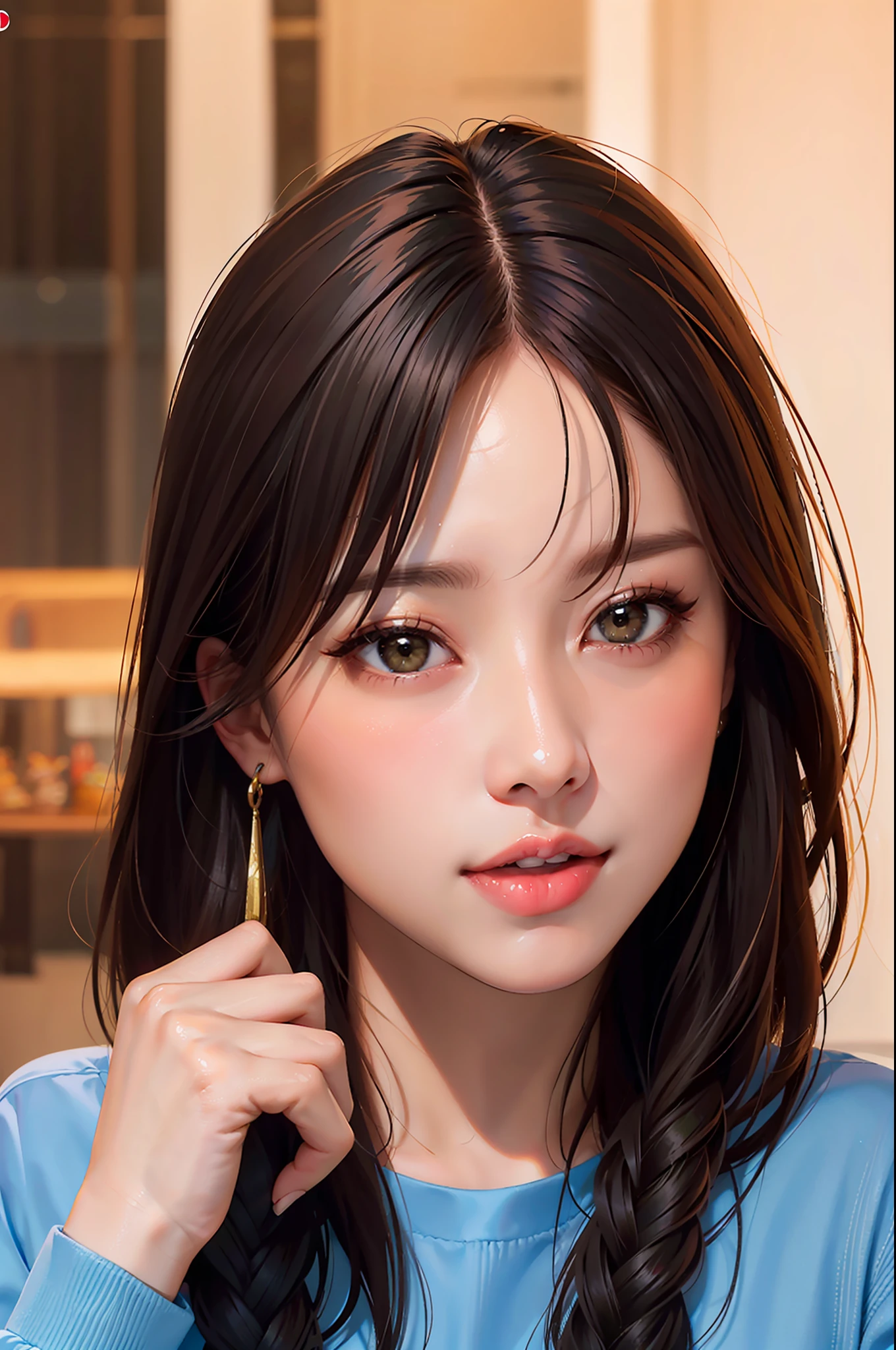 "((obra-prima)), melhor qualidade, ultra detalhado, Incredibly beautiful illustration, corpo atletico, seios grandes, jaqueta de couro branca, black braid hair, fundo escuro."
