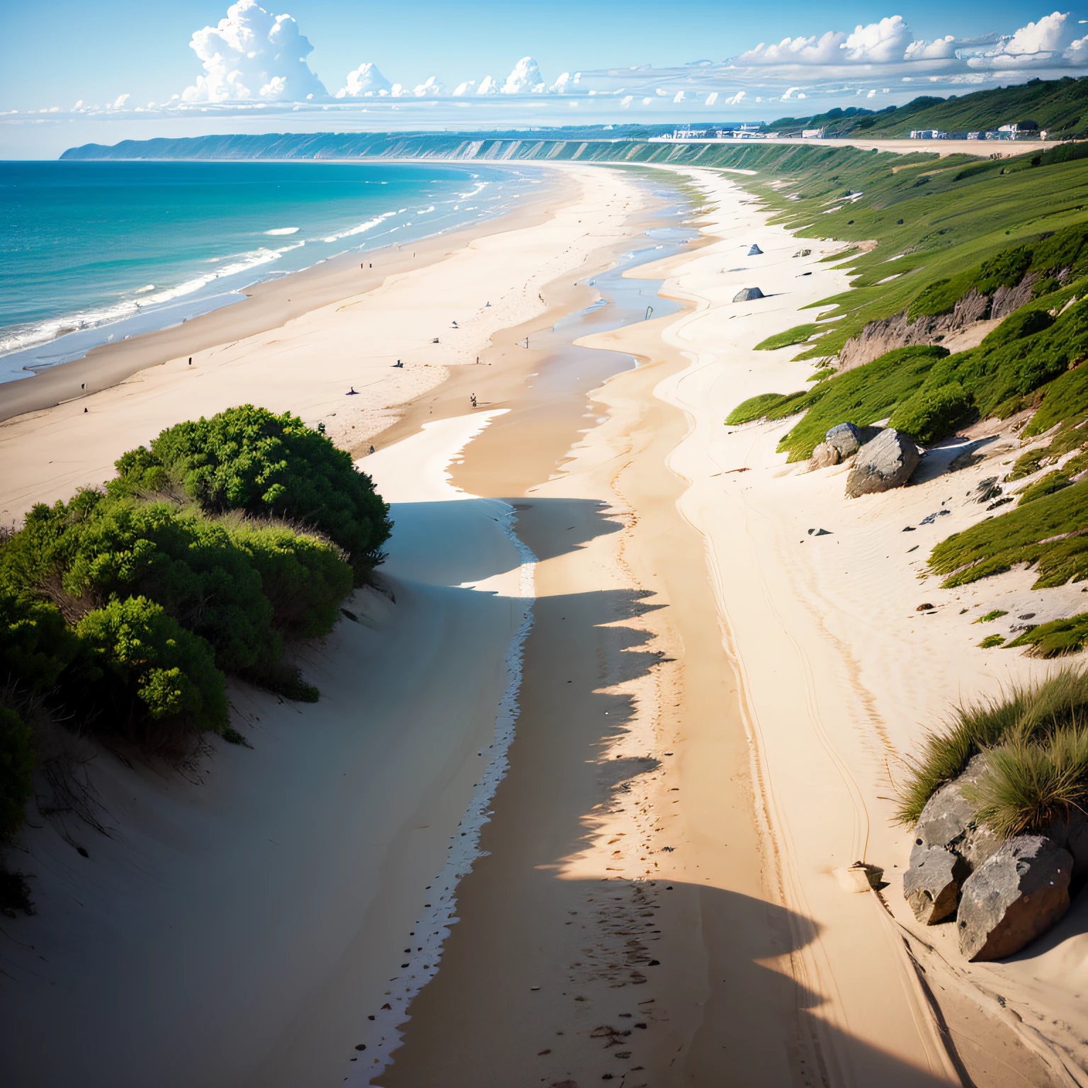 Lush seaside sandy beach --auto