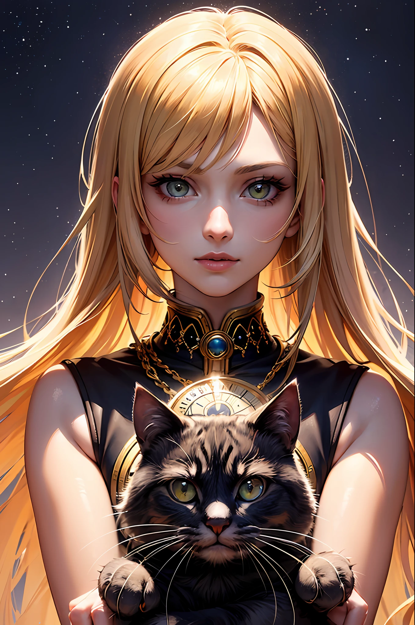 Realistic, (Masterpiece, Top Quality, Best Quality, Official Art, Beautiful and Aesthetic: 1.2), Very Detailed, Fractal Art, Colorful, Most Detailed, Leo, (Abstract Background: 1.5) (1girl: 1.3), (Cat class), yellow hair, bright eyes, earnest, combed back, short hair, , milky way, huge magical gold Leo astrolabe,dream,fantasy, gold trim,beautiful detailed sky,Style and Decoration for Leo, leo goddess,(nsfw:0.8)
delicate refective and high glass guardrail board
