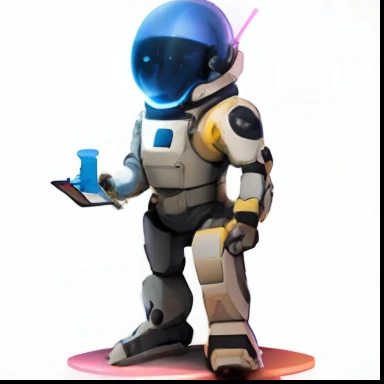 [space travel helmet], [helmet visor is closed], starsector, a portrait of a ancient robot, blank background, face focus, high tech suit,[the logo and the word outsystems are not to be changed, they are to be kept] [business advertising editorial art], [space traveler gets into the office] [office wall advertising] [ [big ai data center]