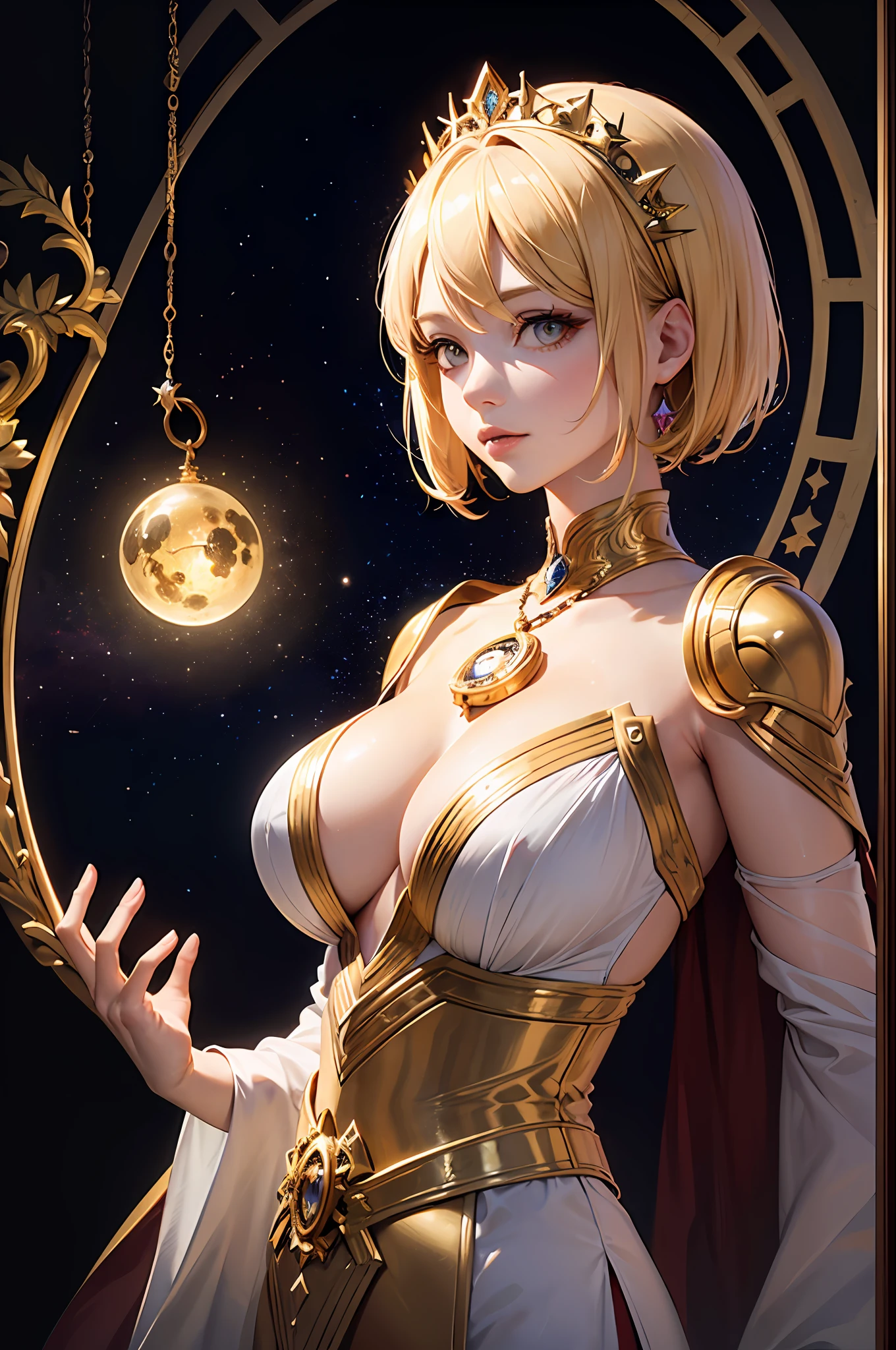 Realistic, (Masterpiece, Top Quality, Best Quality, Official Art, Beautiful and Aesthetic: 1.2), Very Detailed, Fractal Art, Colorful, Most Detailed, Leo, (Abstract Background: 1.5) (1girl: 1.3), (Cat class), yellow hair, bright eyes, earnest, combed back, short hair, , milky way, huge magical gold Leo astrolabe,dream,fantasy, gold trim,beautiful detailed sky,Style and Decoration for Leo, leo goddess,(nsfw:0.8)
delicate refective and high glass guardrail board