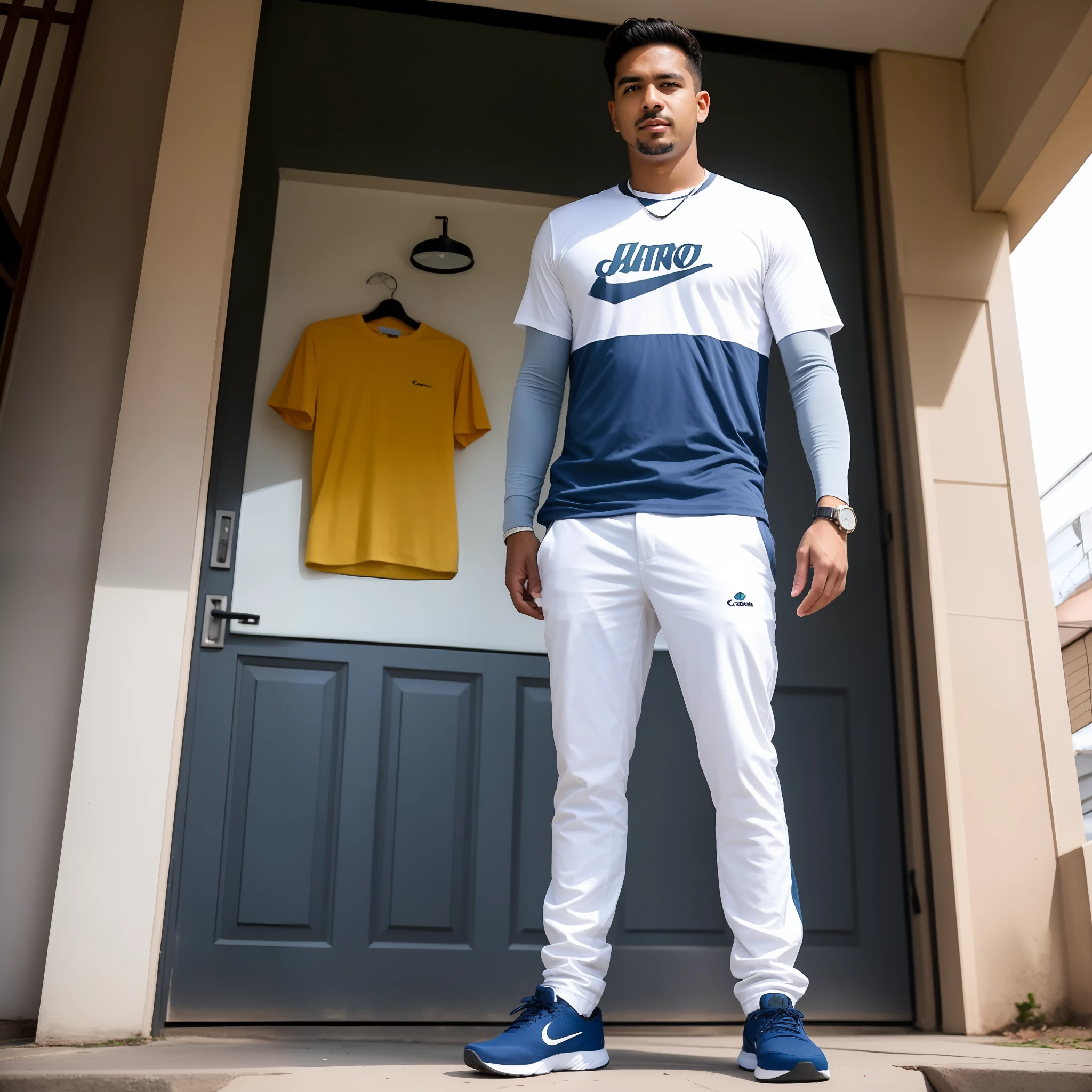 Homem de Arafed parado em frente a uma porta com uma camisa amarela, Tomado com Sony Alpha 9, Tirada com Canon EOS 5 D Mark IV, estilo esportivo profissional, Tirado com Canon 5D MK4, Capturado na Canon EOS R 6, Tiro na Nikon Z9, Tomada com Canon 8 0 D, Tiro em Sony A 7 III, Tiro com Sony Alpha