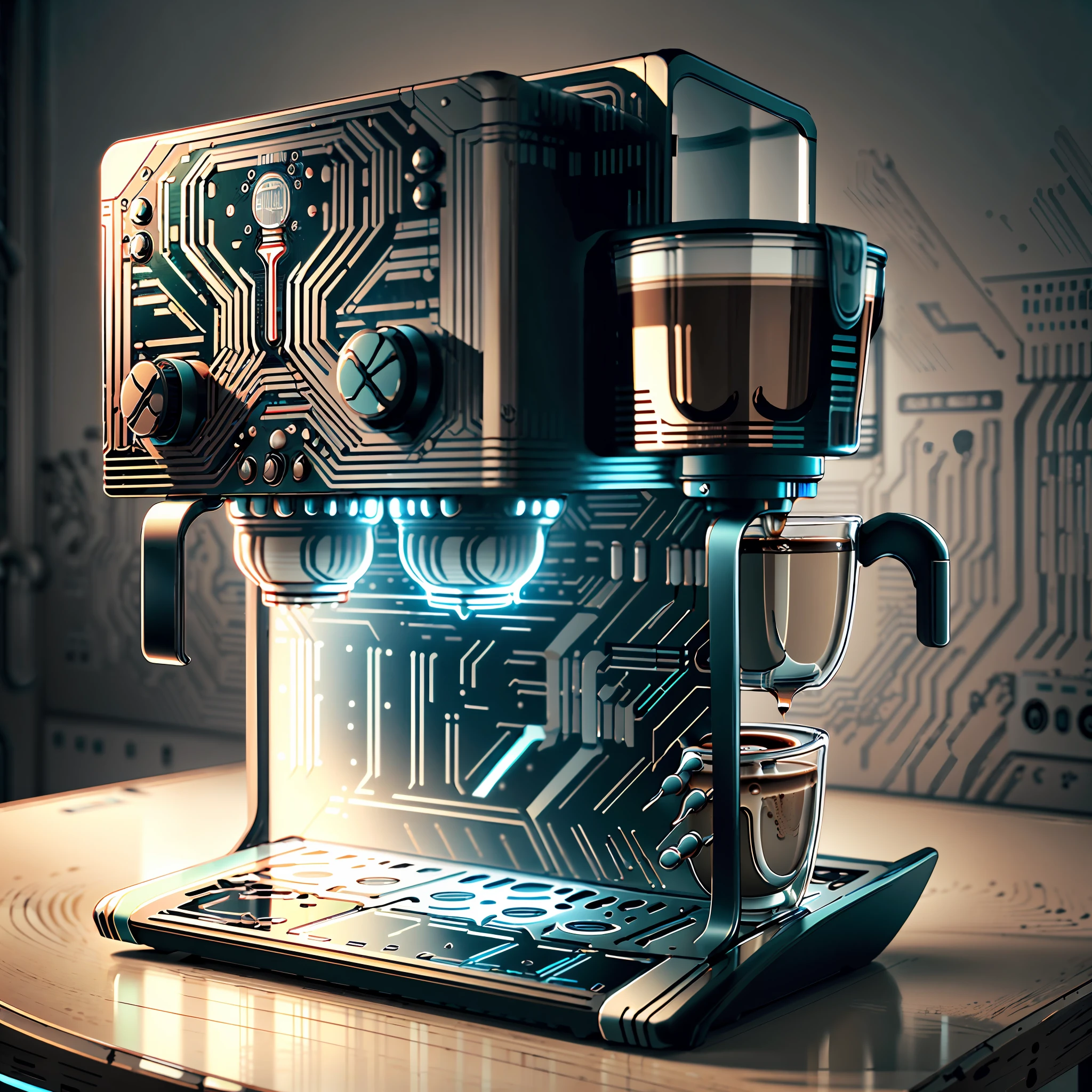 CircuitBoardAI espresso machine in kitchen