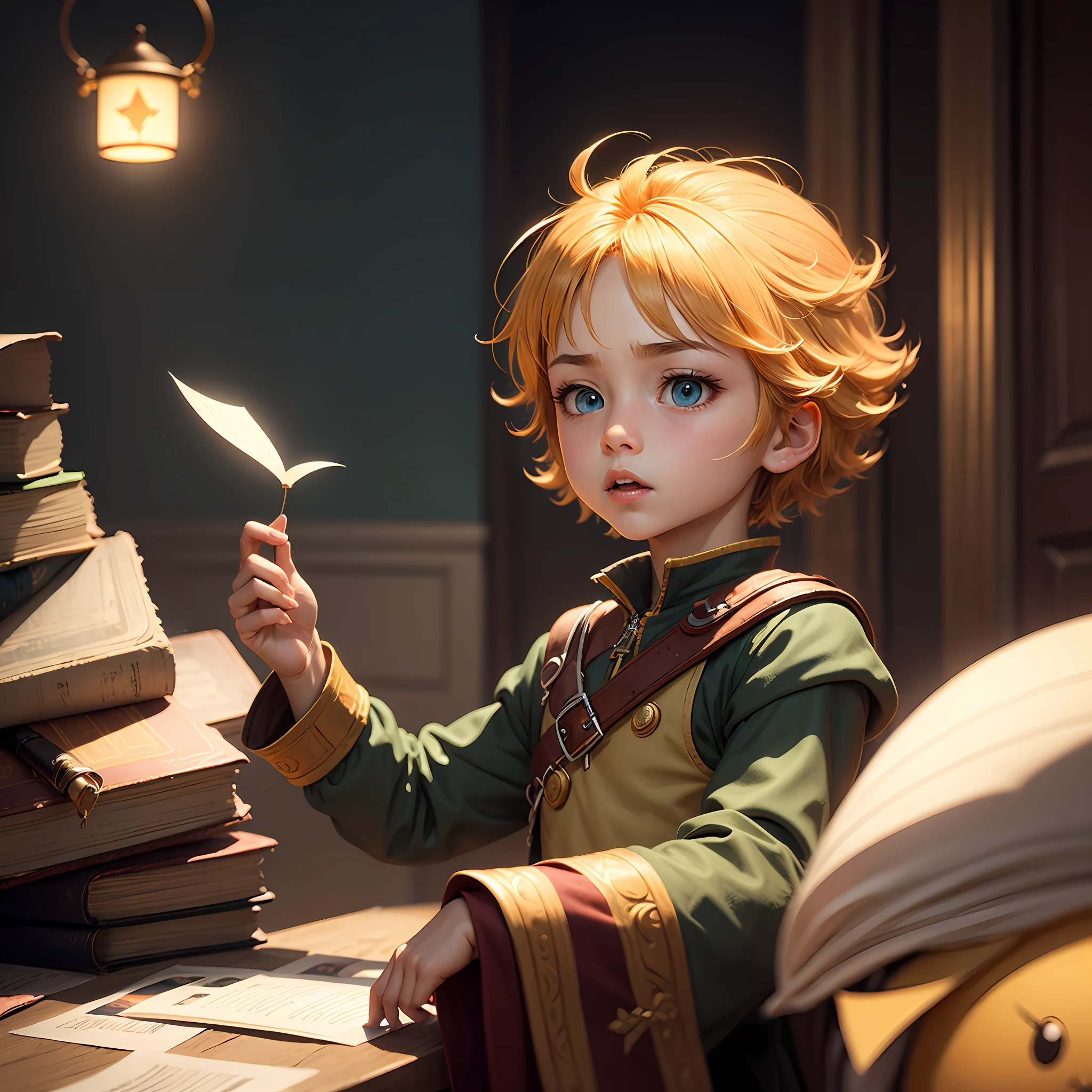 whaite hair,shoun,the little prince ,the game character,Have temperament,High knowledge