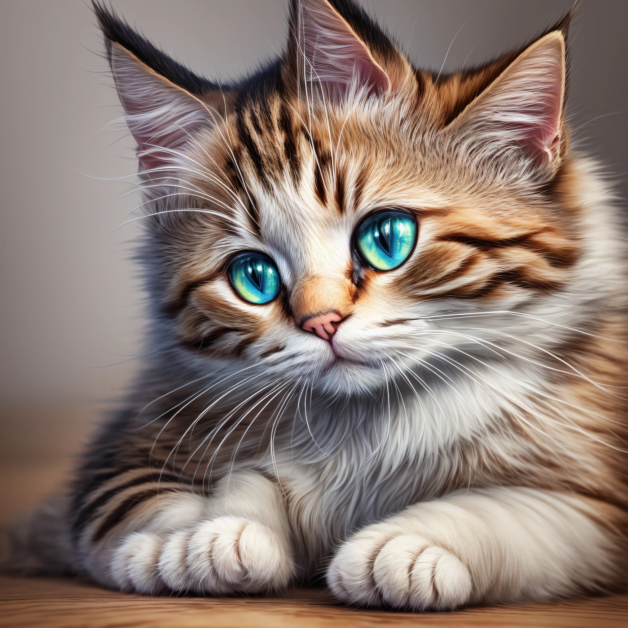 ((top quality, 8k, masterpiece: 1.3)), cat, healing, pinching --auto --s2