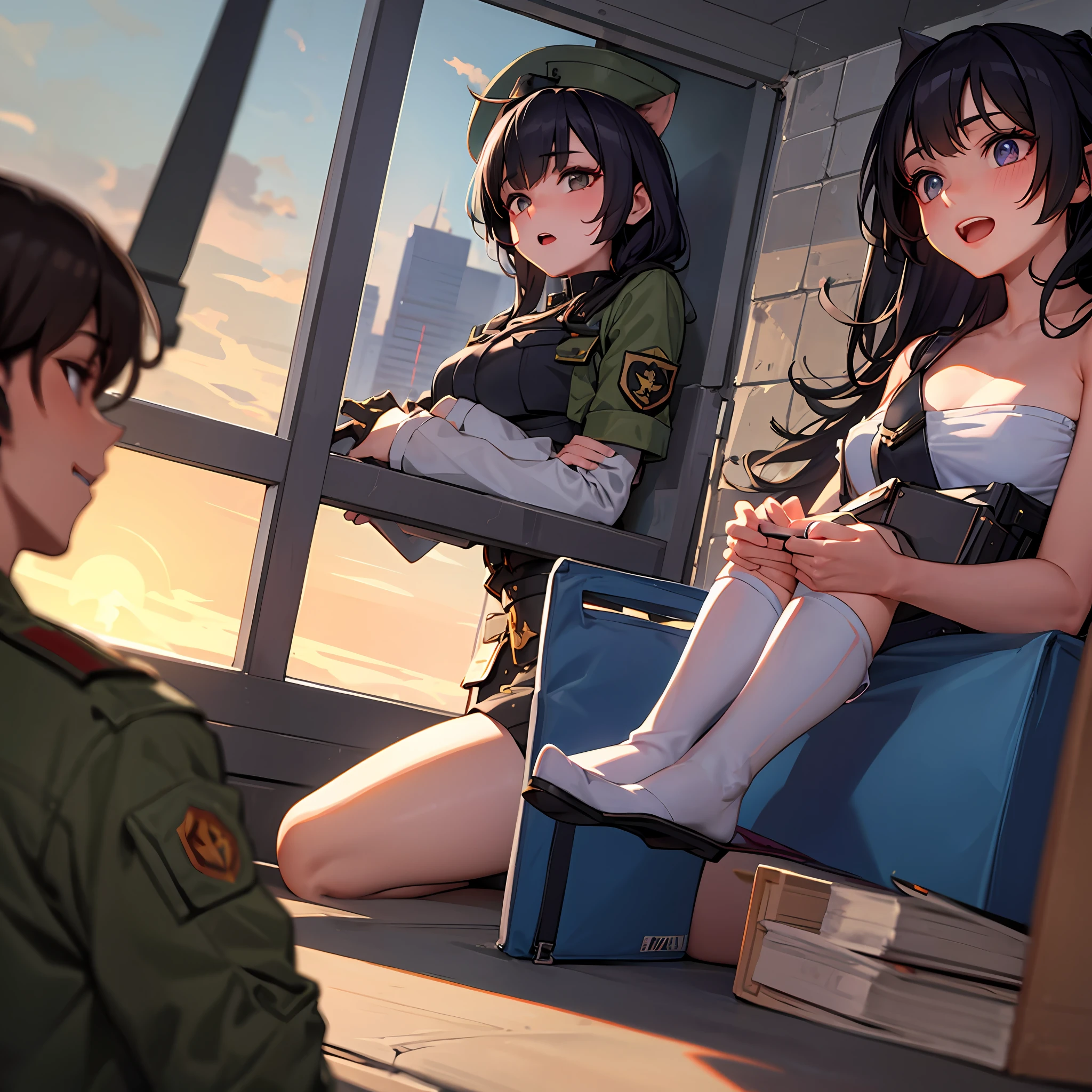 miltary，surrender，Moe girl