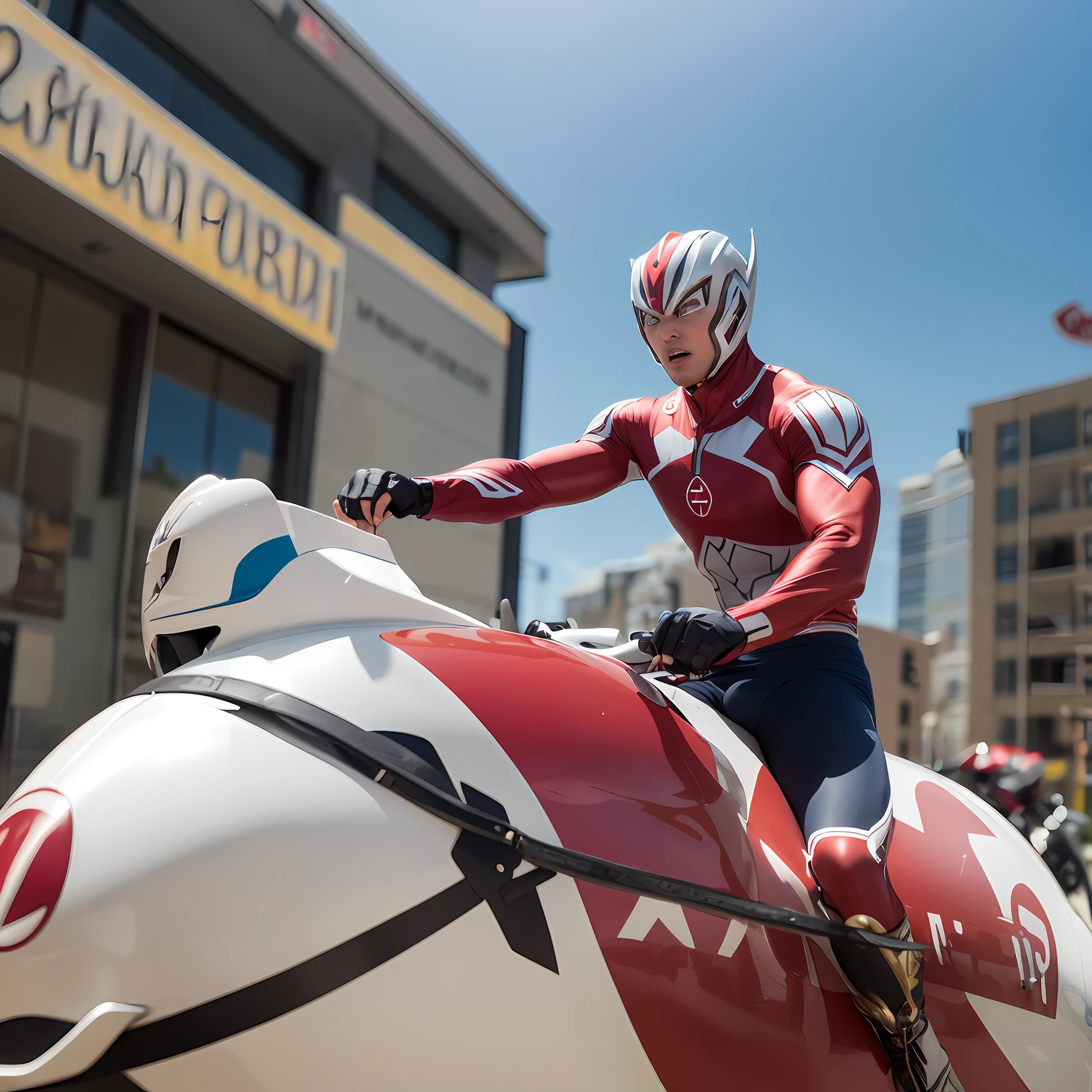 Riding Ultraman's bald head is strong