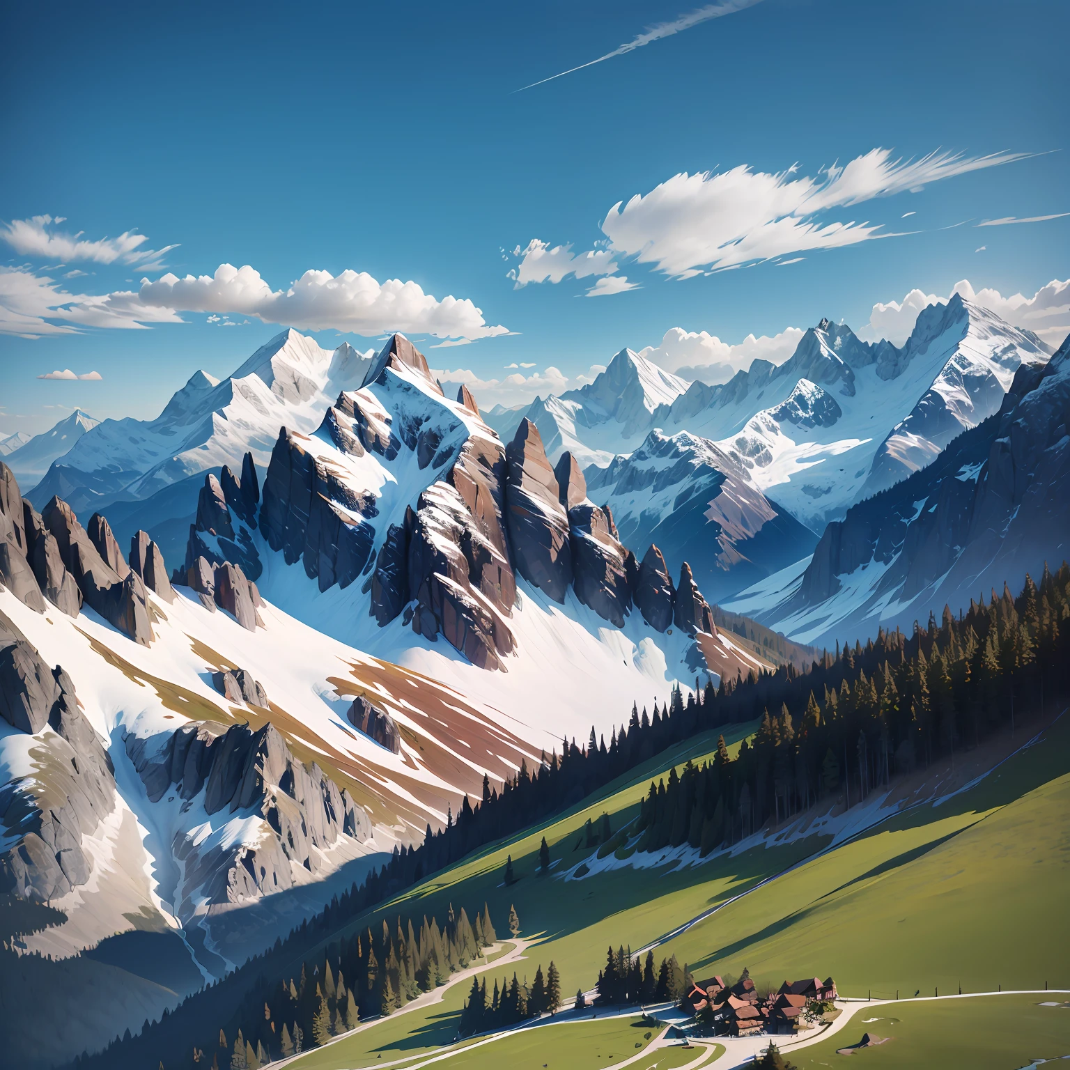 alpine meadow,A landscape view of the sea of clouds --auto