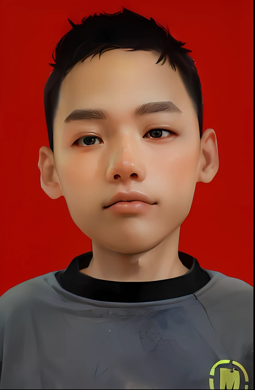 arafed boy with a black shirt and a green and white logo, yanjun cheng, Liang Xing, Zhongyuan Zheng Lei, yihao ren, Kim Tae-joon, detailed face of a asian boy, xision wu, kid, ryan jia, mingchen shen, andrew thomas huang, wenjun lin, jaeyeon nam, jinyiwei --auto