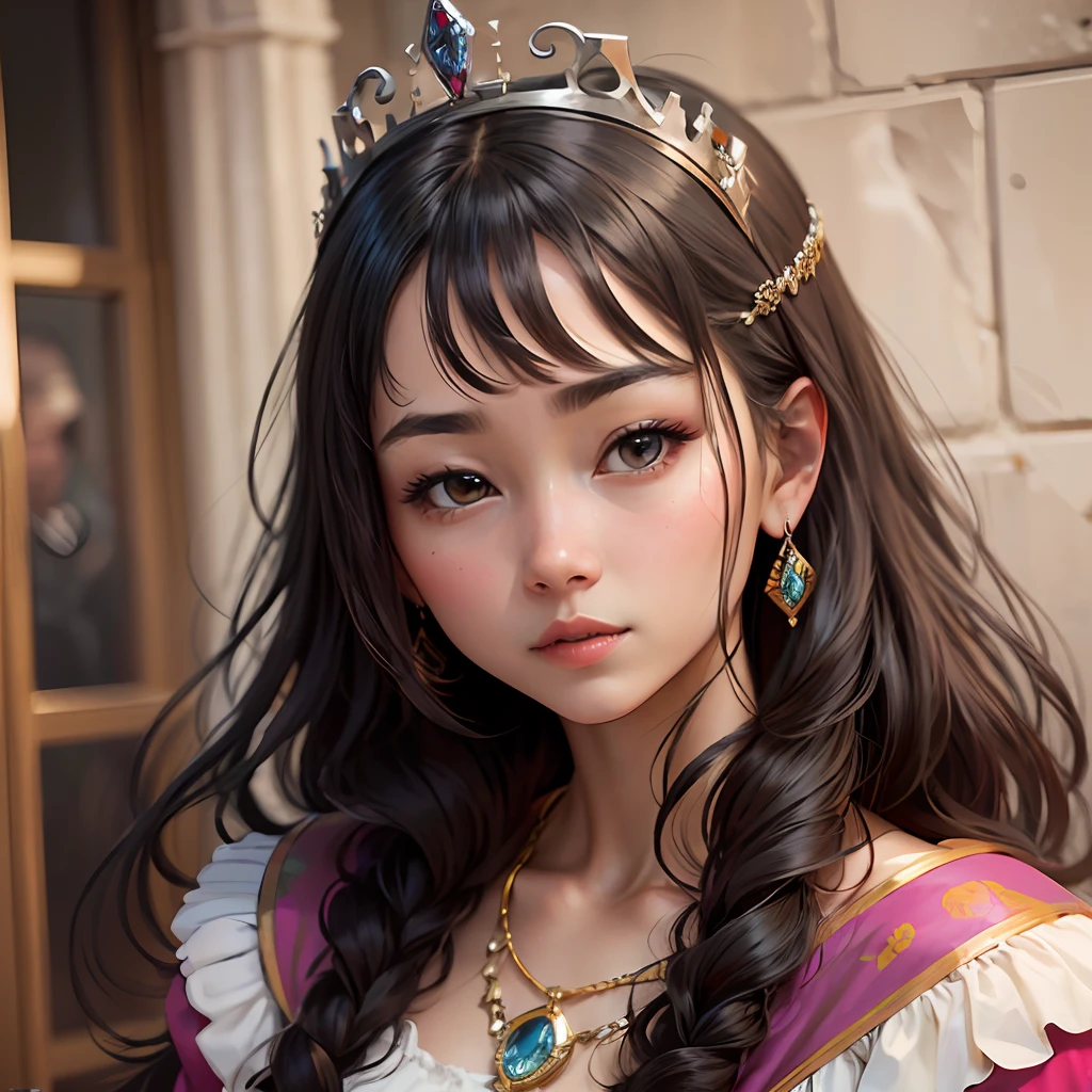 She is good-looking and charming. She is young queen. pretty face. --auto --s2