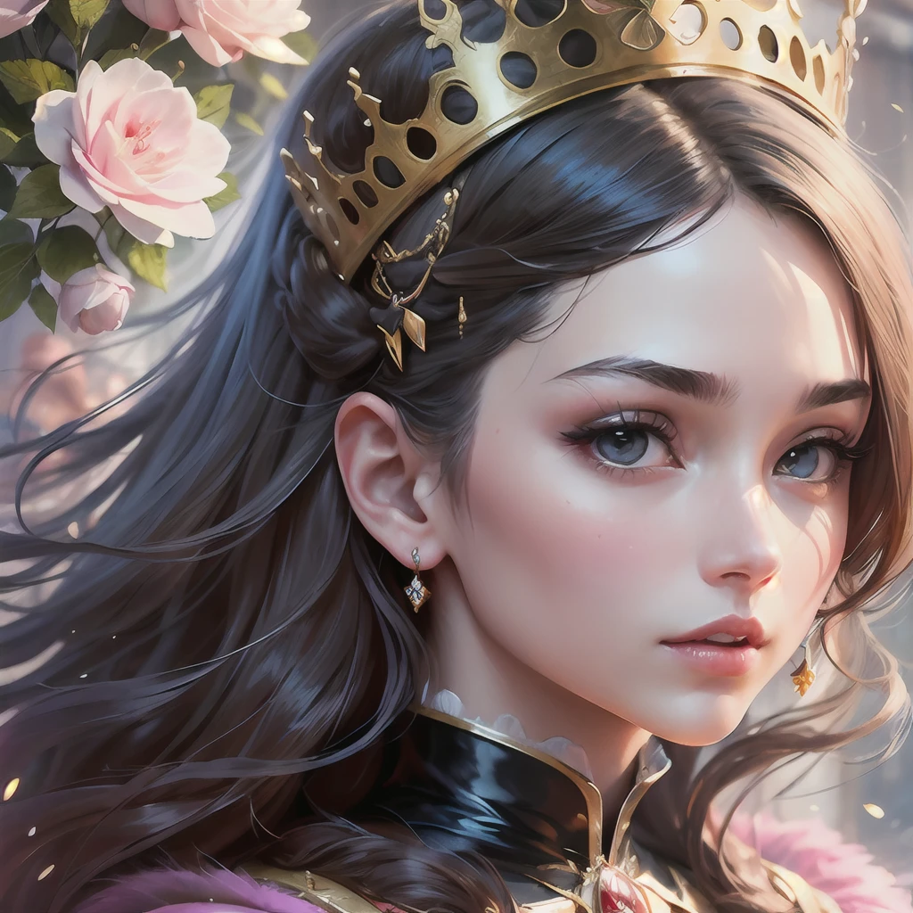 She is good-looking and charming. She is young queen. pretty face. --auto --s2
