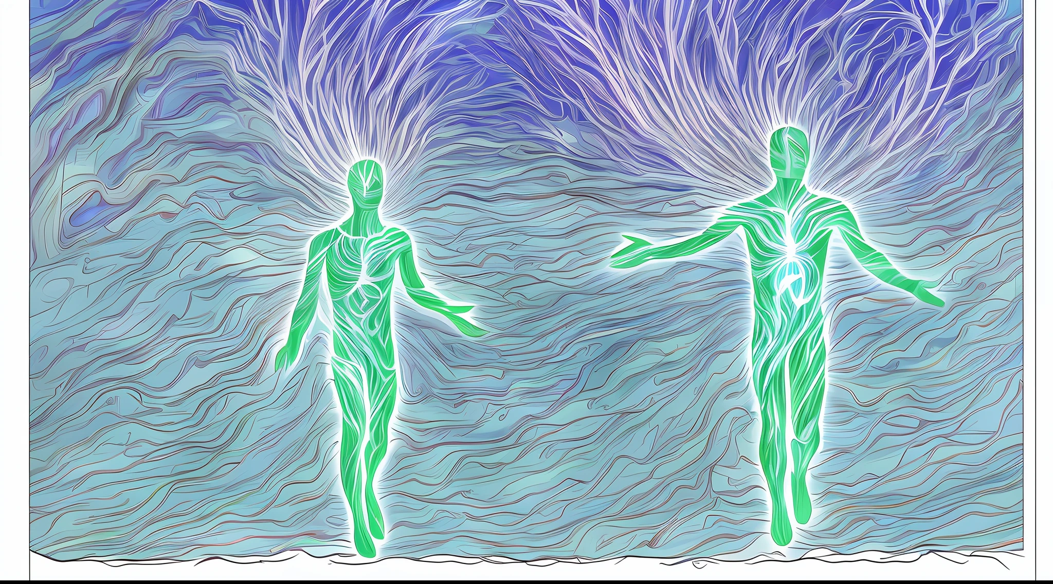 drawing of infarcting persons
