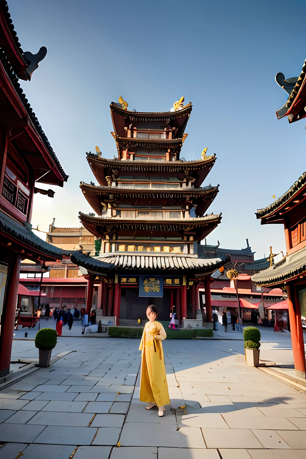Beautuful Women,China-style,,ancient buildings