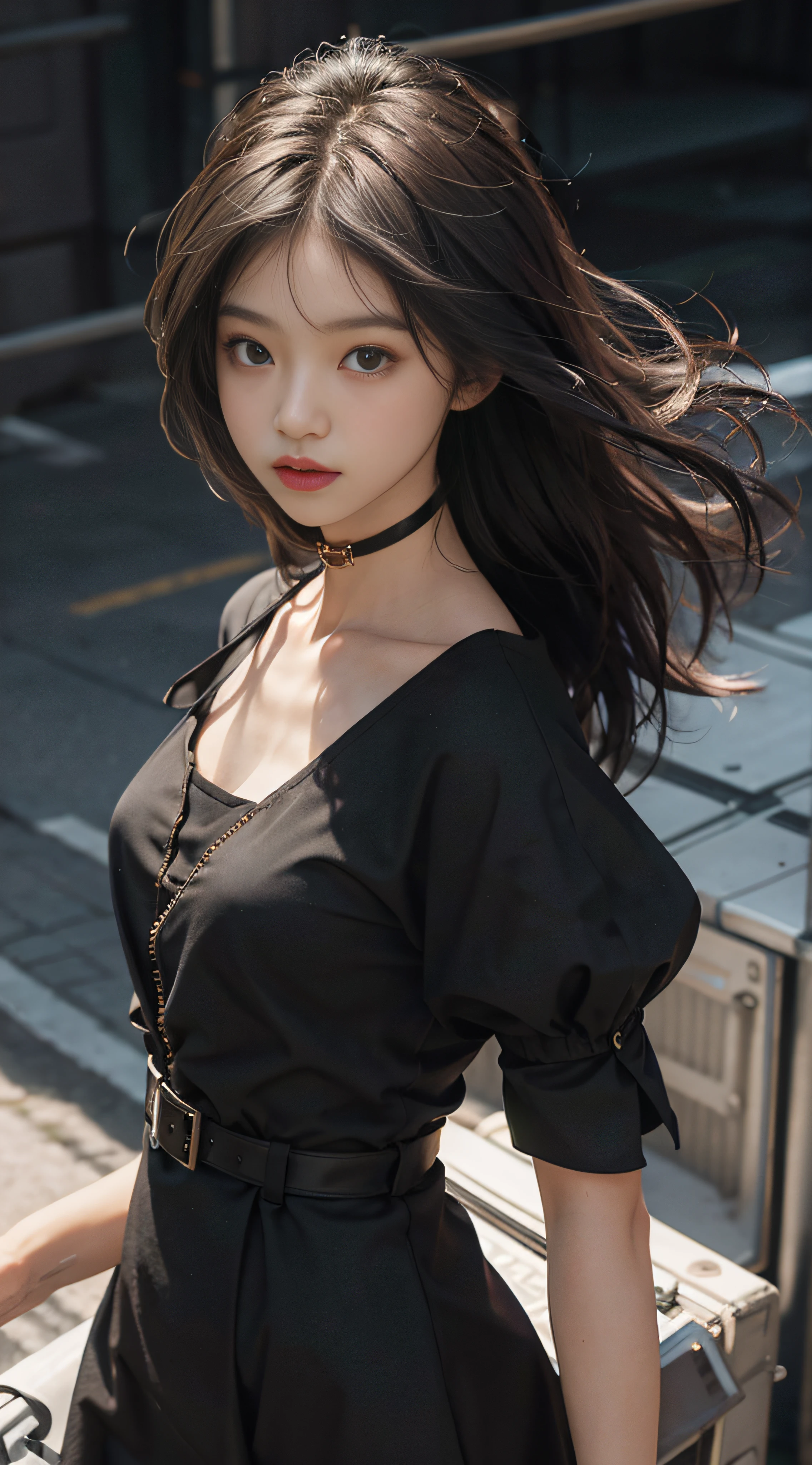 （From above：1.2），Sharp focus，volume fog，Upper body body，college student，Little black dress，Summer clothes，New，Wind fungus，Side collar，stitching，High waist，Long model，dresscantabile，Korean version，lemon juice，