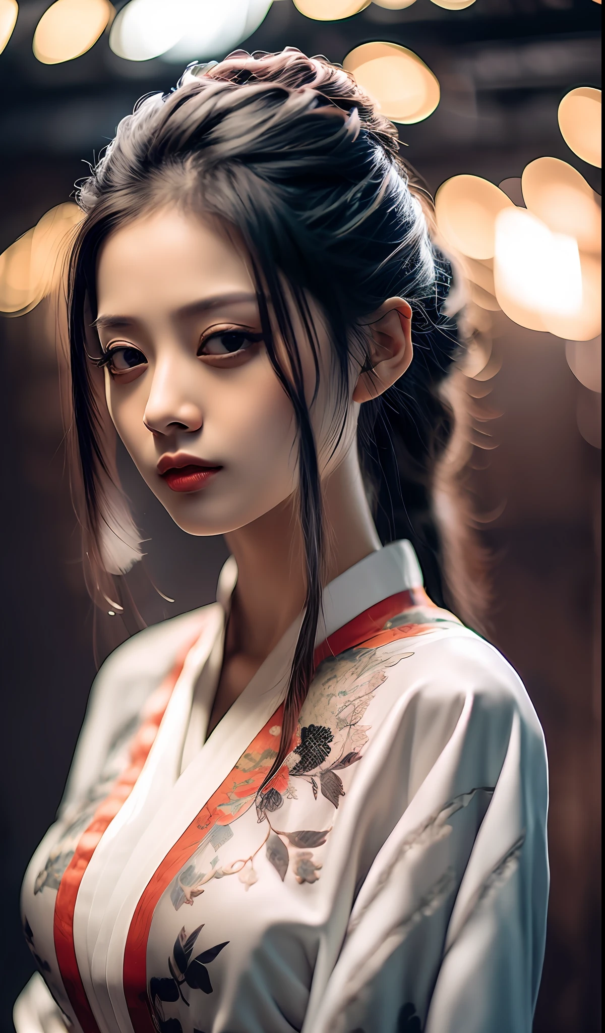 best quality, masterpiece, highres, wuxia 1girl, china dress, super Beautiful face, super beautiful eye, super beautiful hair