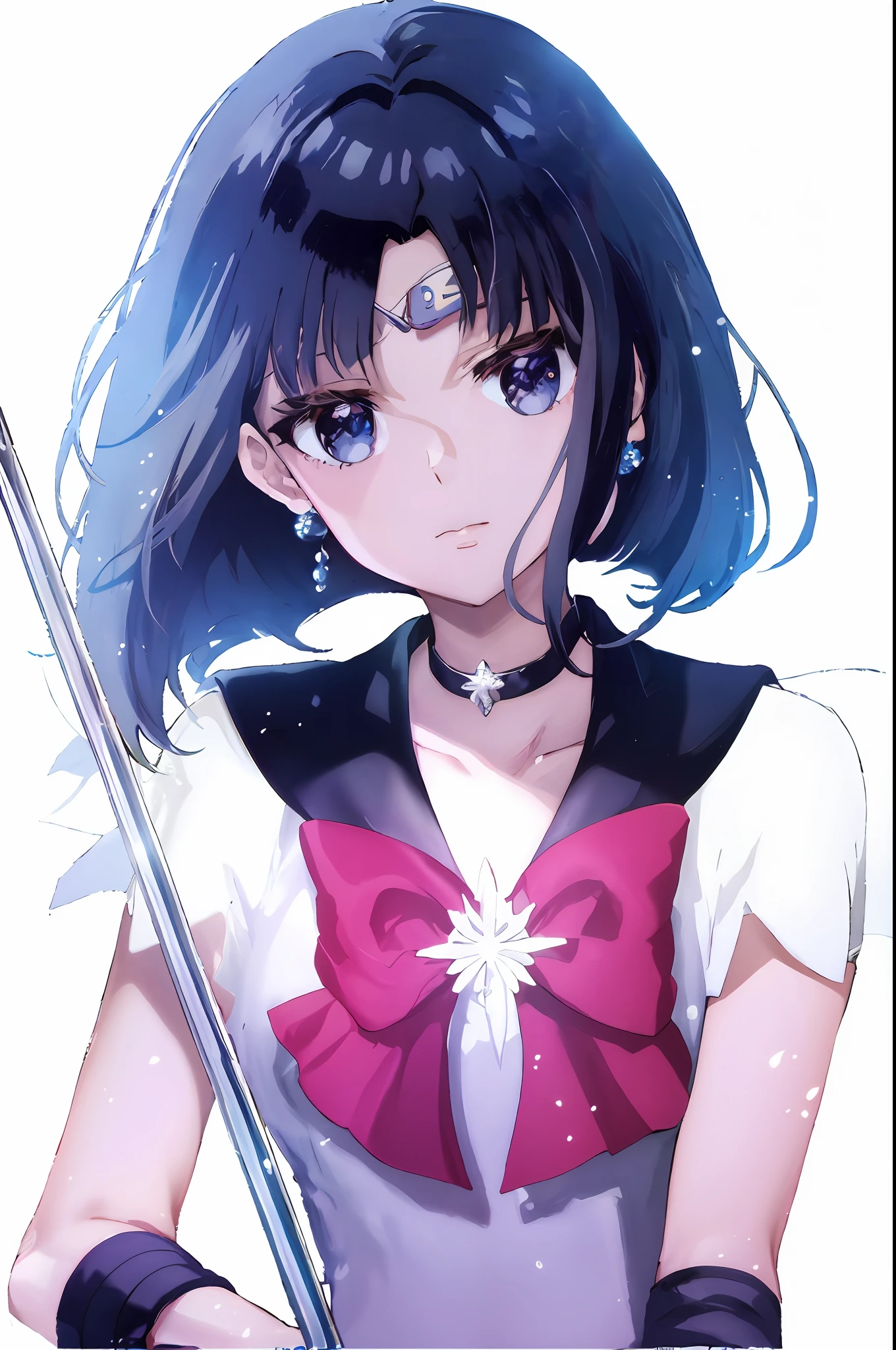 anime girl with blue hair and a sword in her hand, Portrait Chevaliers du Zodiaque Fille, made with anime painter studio, fubuki, style of anime4 K, Sailor Moon!!!!!!!!, author：the sailor moon, portrait of magical girl, Anime style. 8K, knights of zodiac girl, portrait anime space cadet girl,