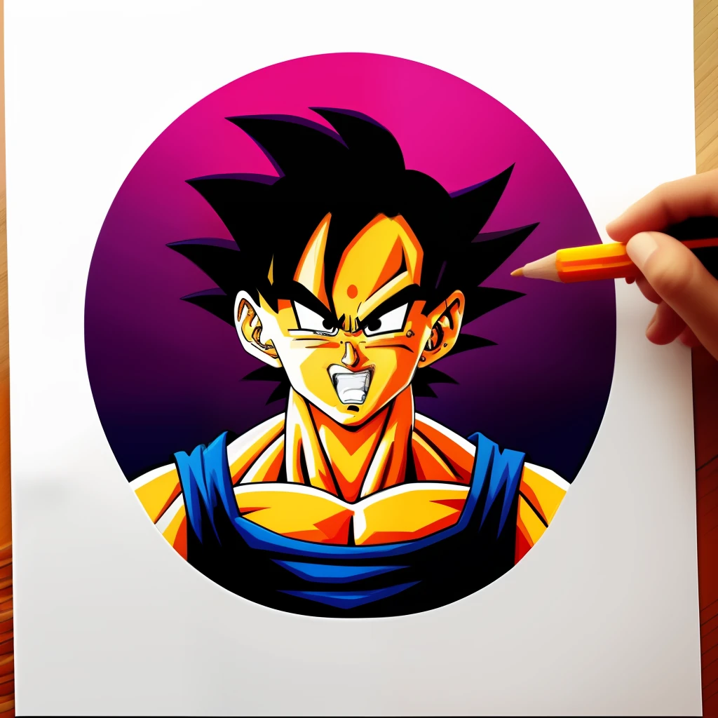 Help me draw a cool Dragon Ball Saiyan