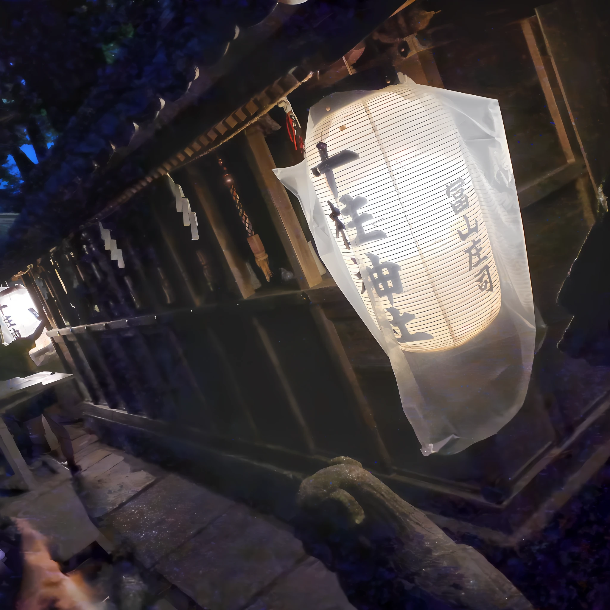 there is a dog standing next to a lantern on a street, street lanterns are shining, evening lanterns, in a japanese town at night, tea drinking and paper lanterns, lantern light besides, lantern light, evil spirits roam with lanterns, dim lantern, lanterns on the porch, holding a lantern, warm lantern lighting, near a japanese shrine, Lanterns, lantern