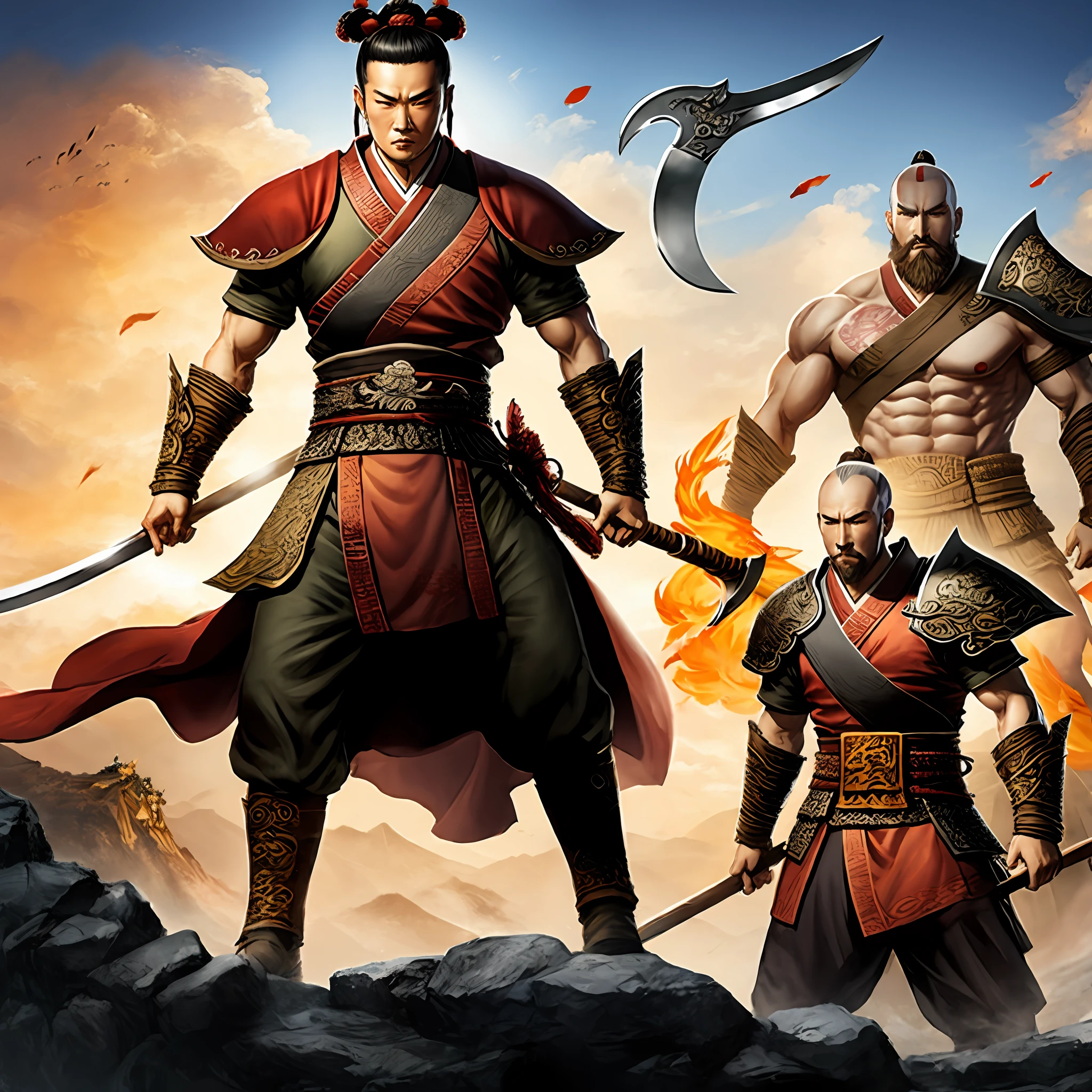 Lü Bu, the god of war of the Three Kingdoms,Fang Tian drew a halberd,Handsome,mighty