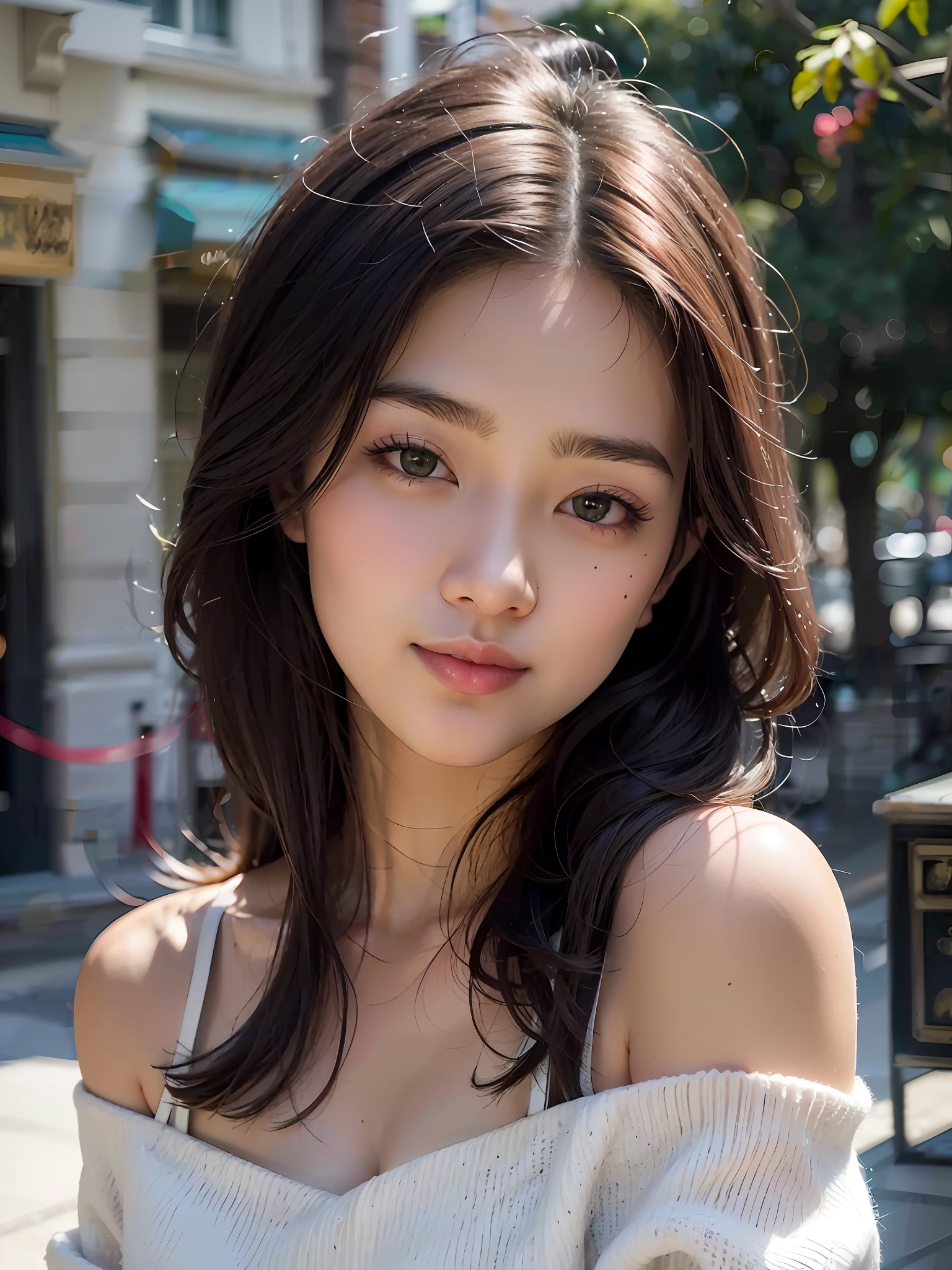 arafed woman with long hair and a white top posing for a picture, Beautiful young Korean woman, beautiful Korean women, Gorgeous young Korean woman, young lovely Korean faces, Korean girl, Beautiful Asian girl, young cute wan asian face, Popular Korean makeup, girl cute-fine face, popular korean makeup, beautiful aesthetic face, A young Asian woman